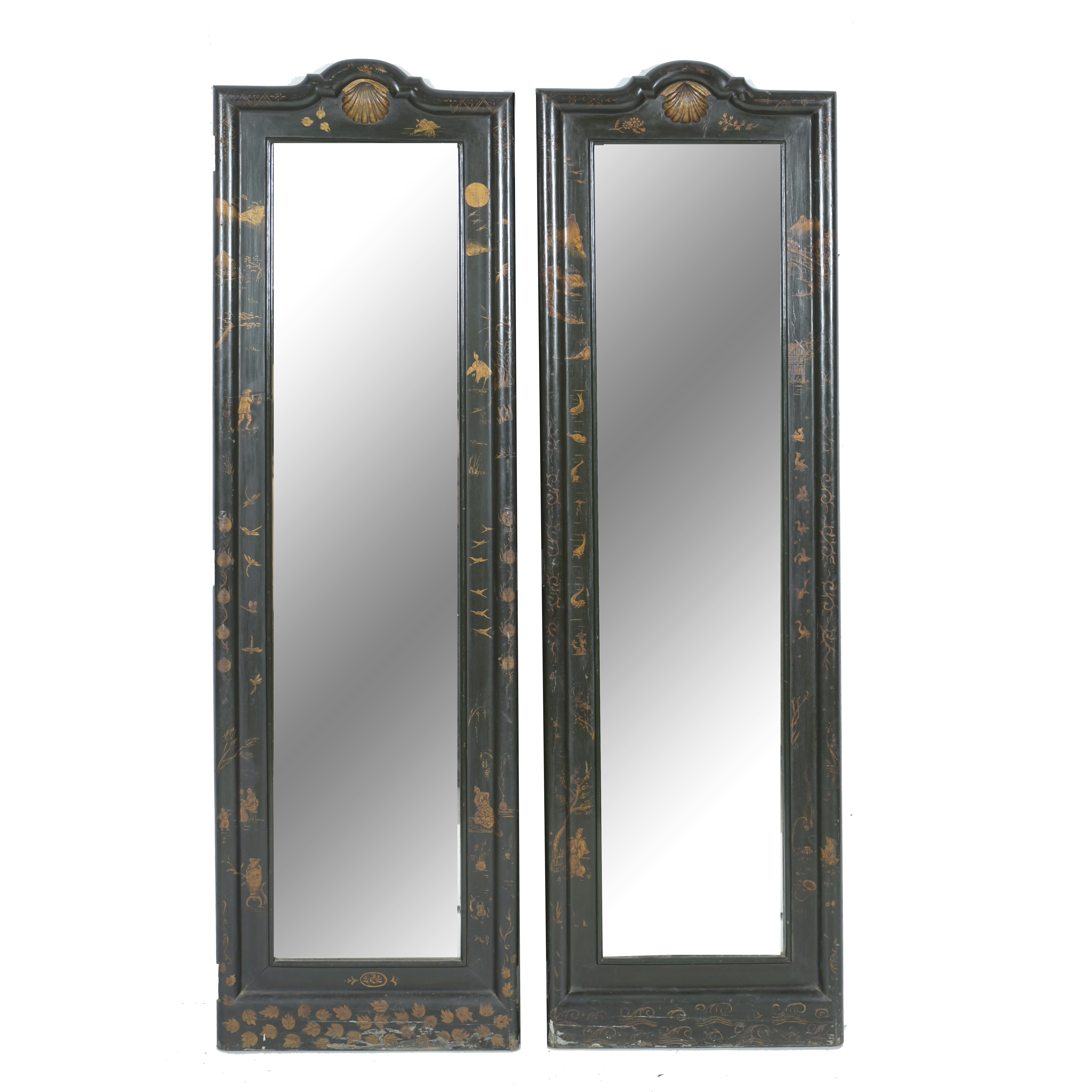 PAIR OF MIRRORS AFTER MODELS BY PIERRE LOTIER, MID 20TH CEN