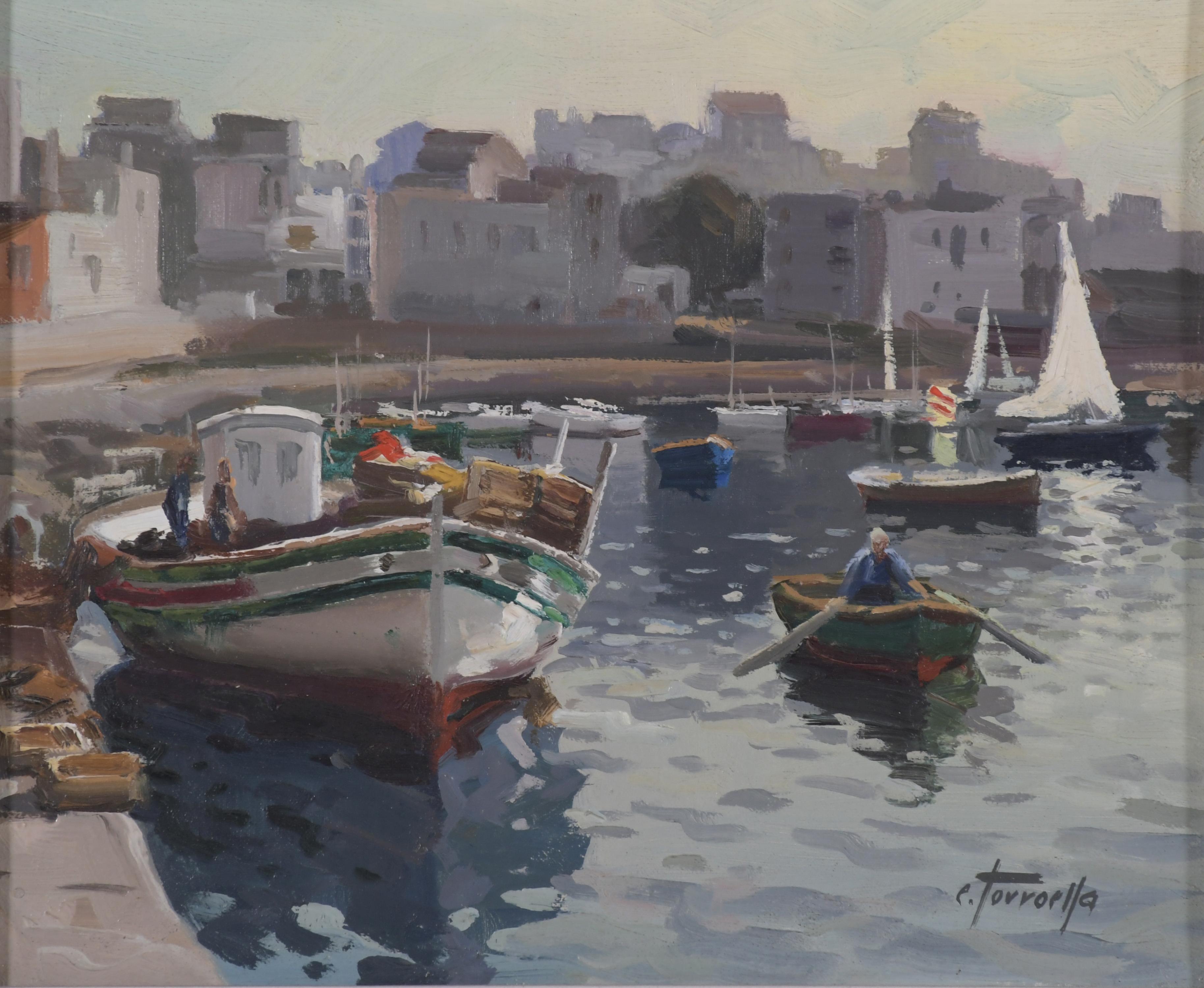 EZEQUIEL TORROELLA (1921-1998).  "PORT OF PALAMÓS"