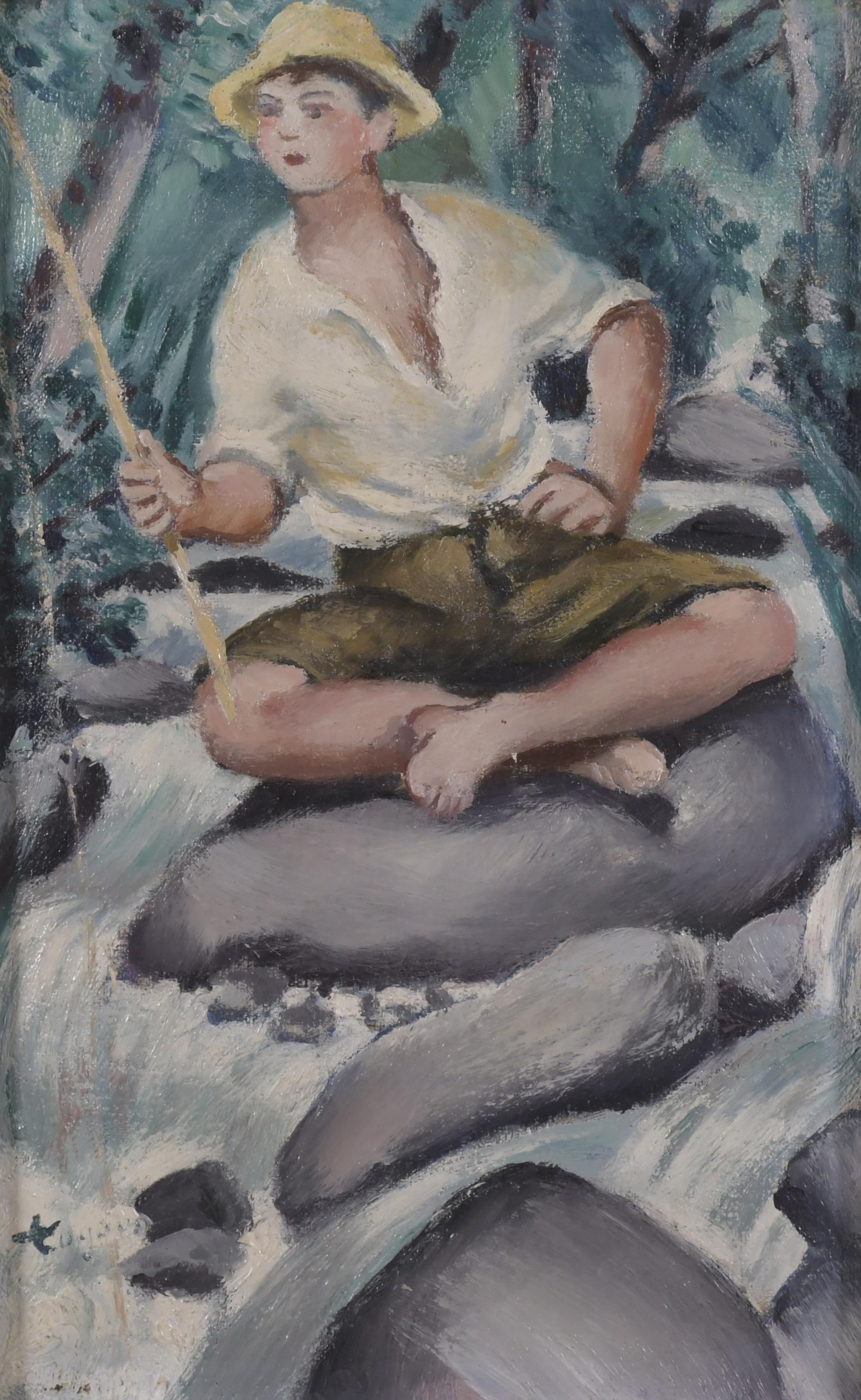 JOSÉ MARÍA DE TOGORES (1893-1970). "NIÑO PESCADOR".