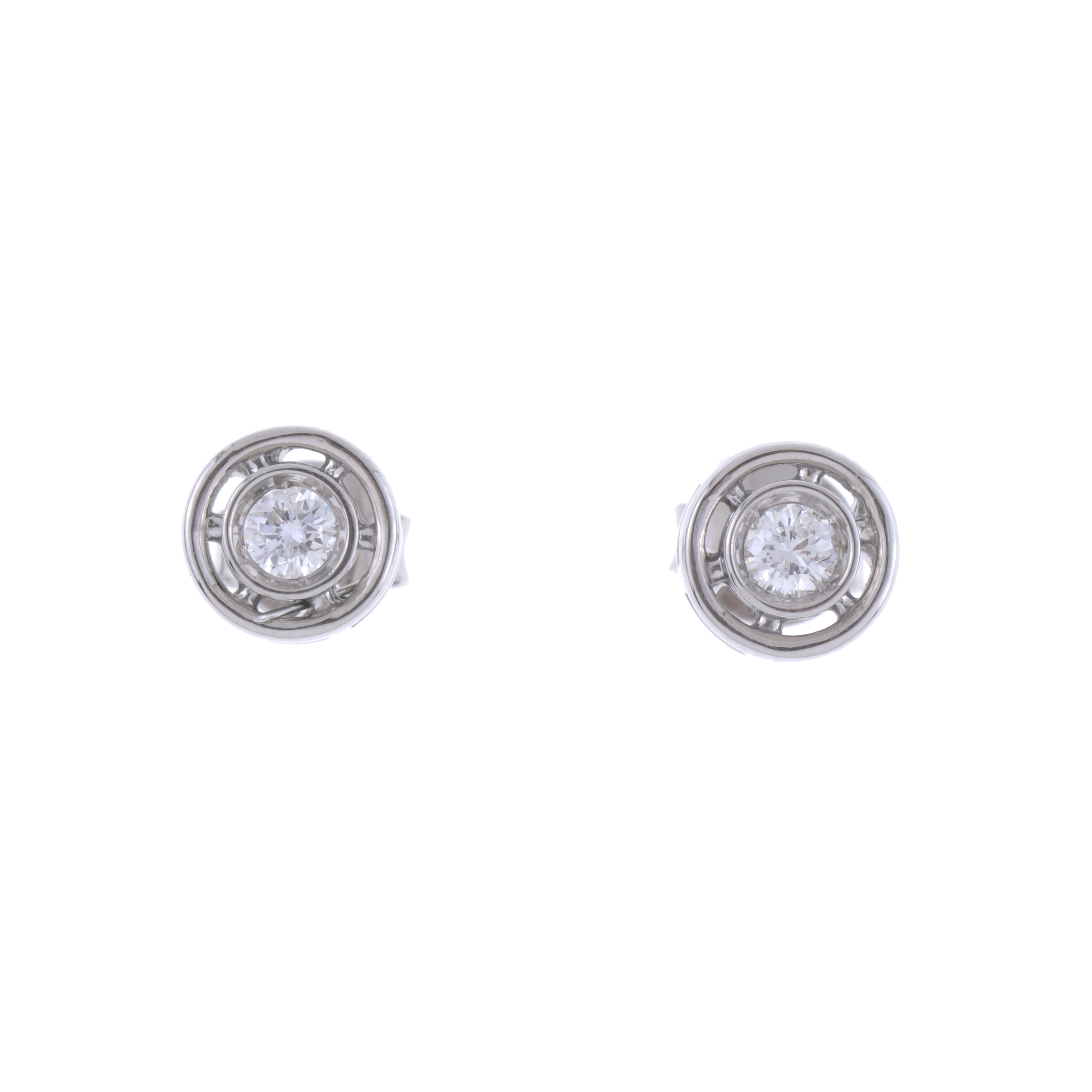 PENDIENTES DORMILONAS DE DIAMANTES.