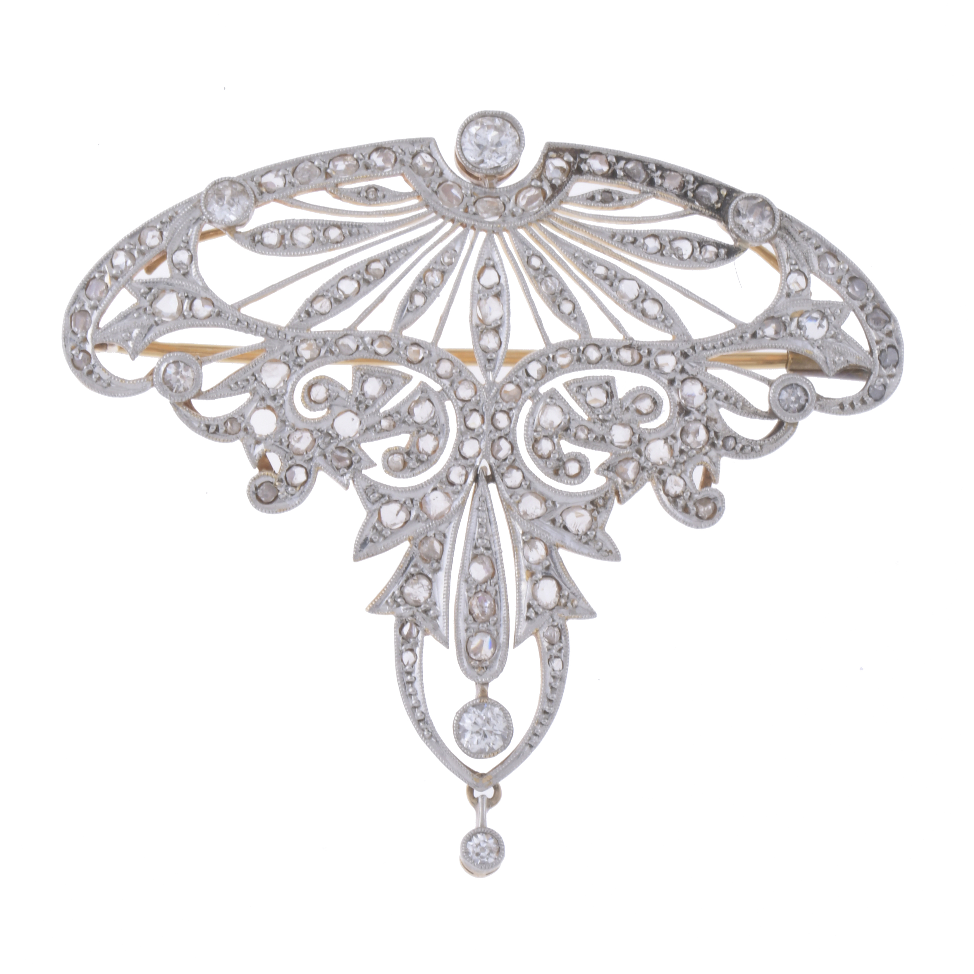 BELLE ÉPOQUE BROOCH WITH DIAMONDS.