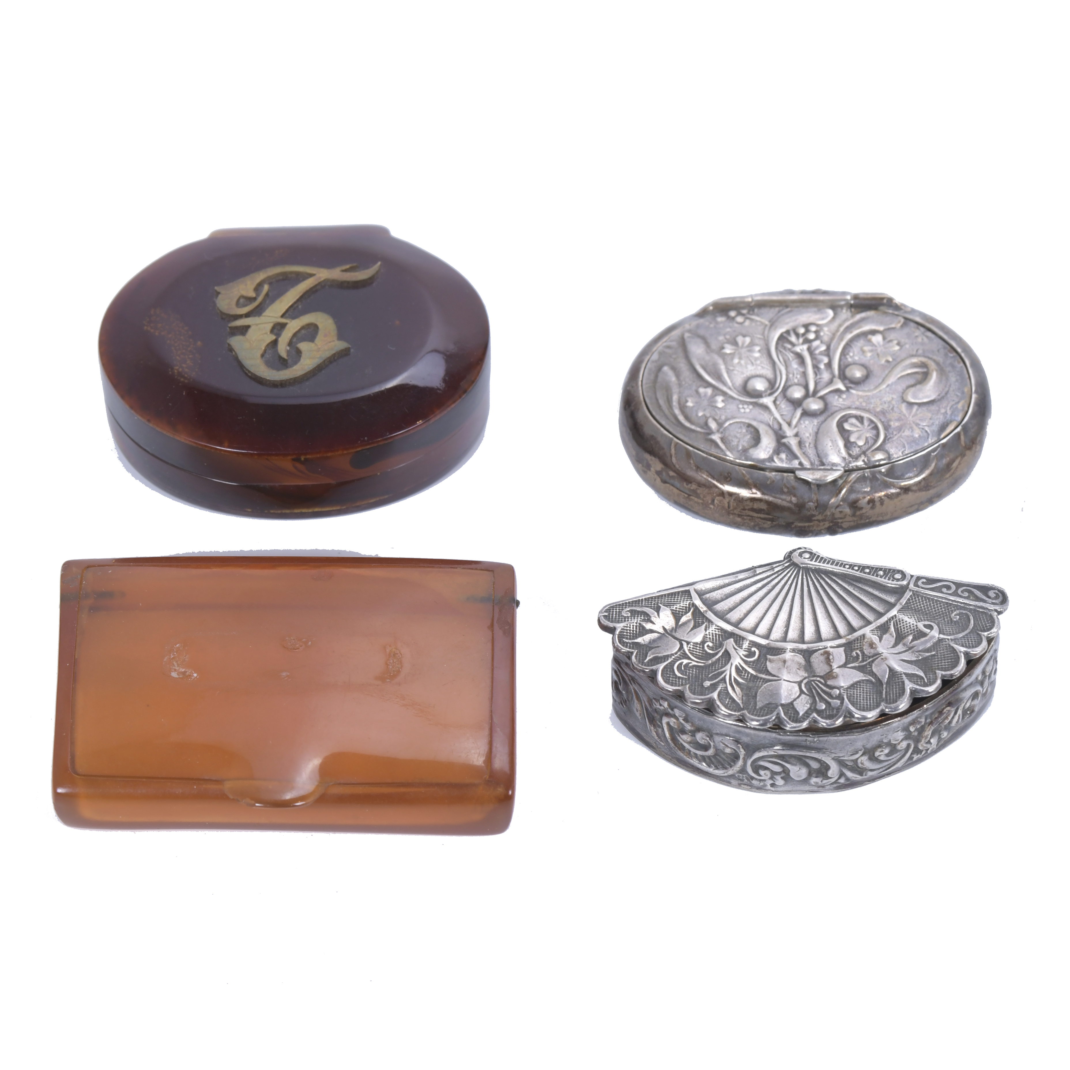 FOUR ASSORTED PILLBOXES