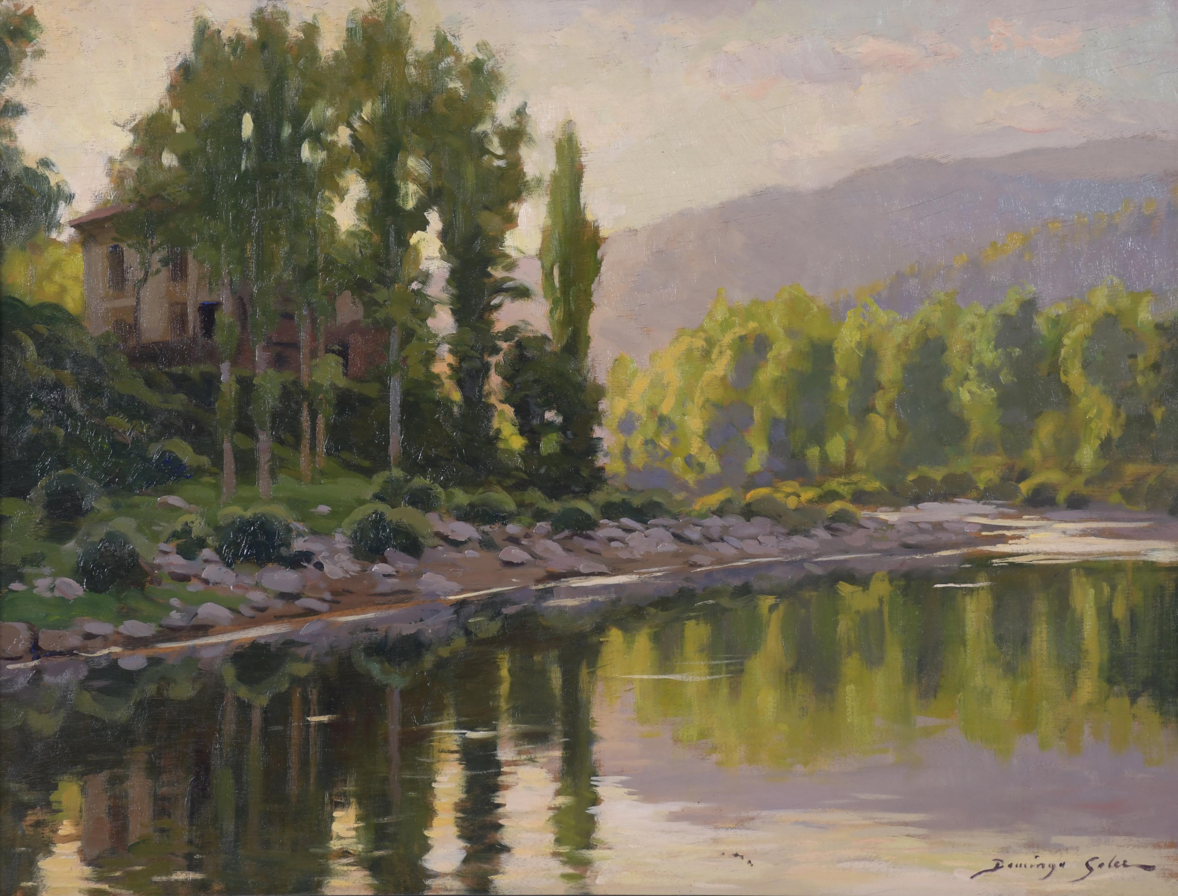 DOMINGO SOLER (1871-1951). "PAISAJE FLUVIAL".