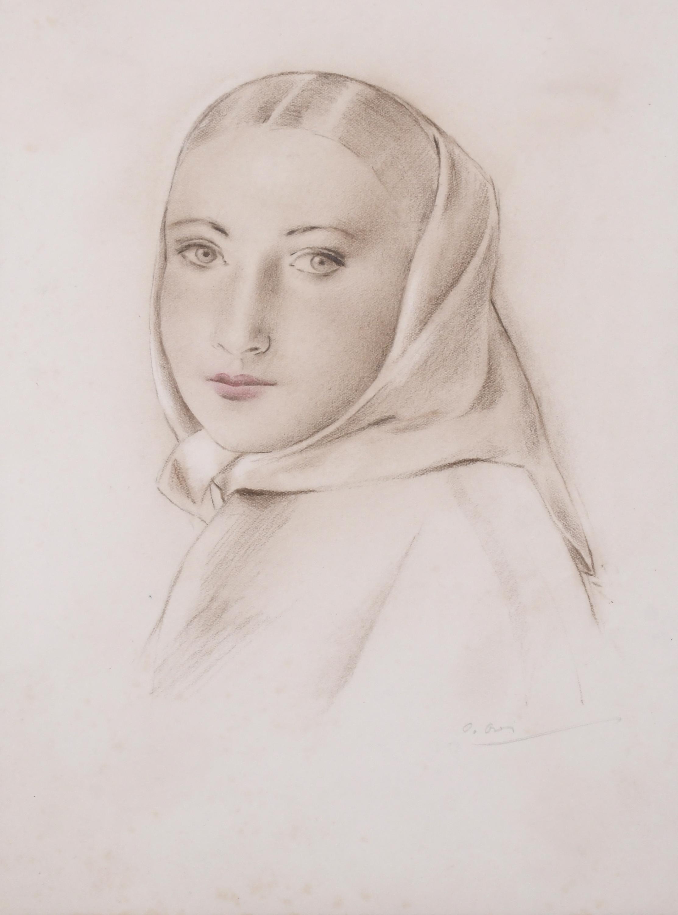 CARMEN OSÉS (1898-1961).  "RETRATO FEMENINO".