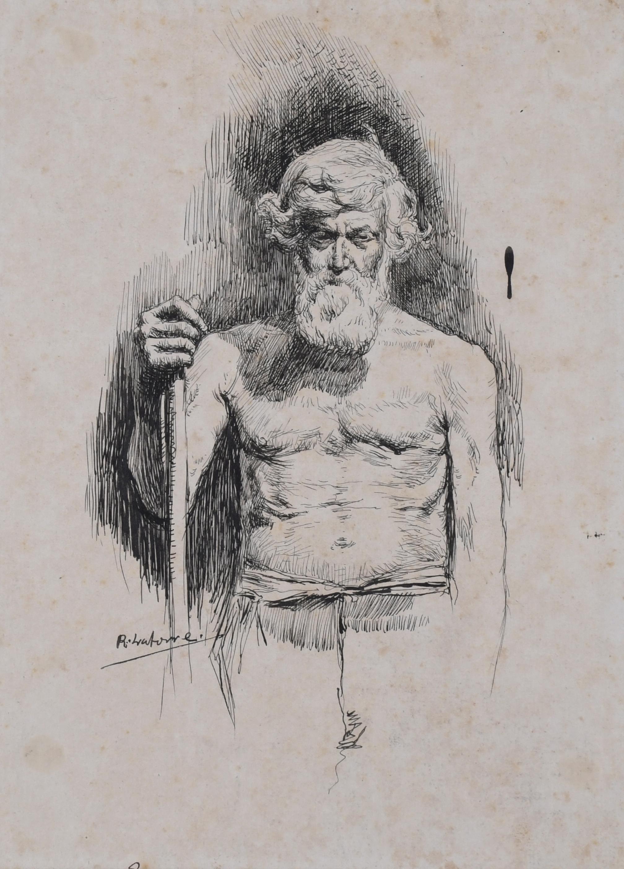 RAFAEL LATORRE VIEDMA (1872-1960).  "FIGURA MASCULINA".