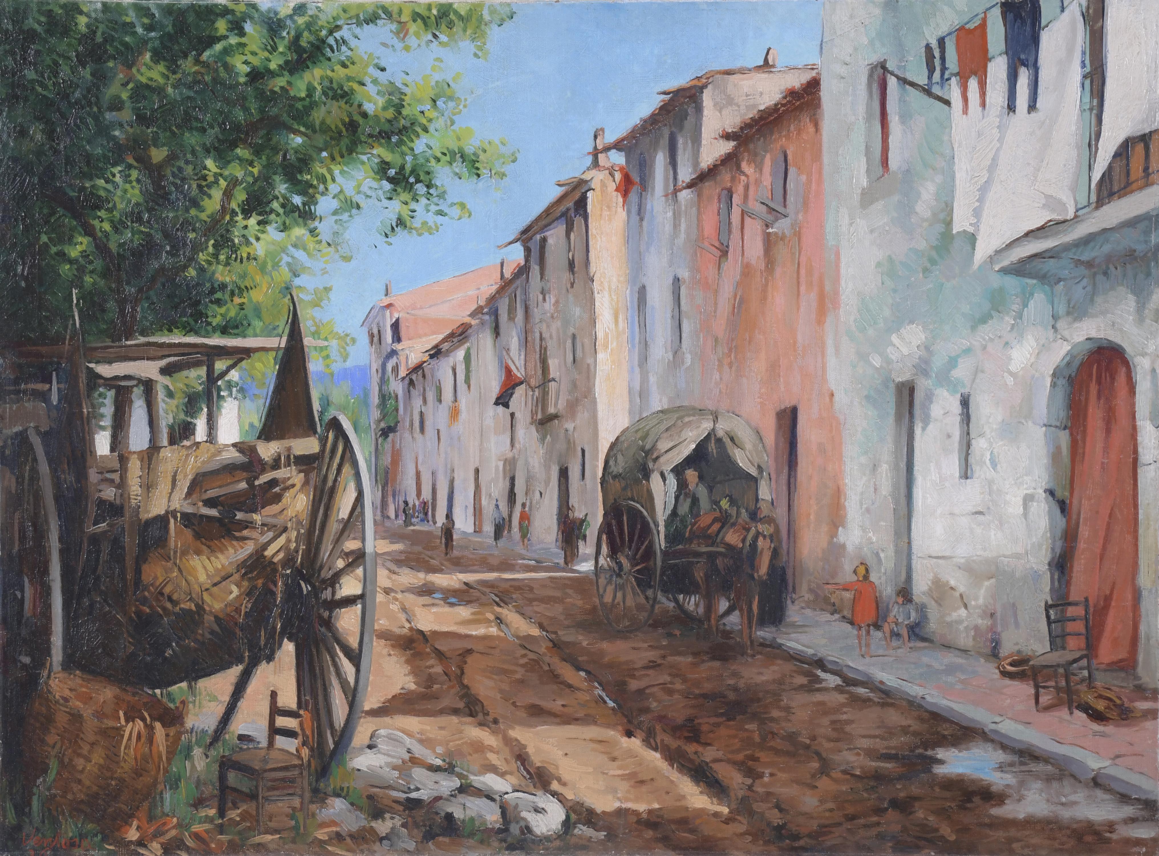 JOSEP VENTOSA DOMÈNECH (1897-1982). "CALLE DE UN PUEBLO DE 