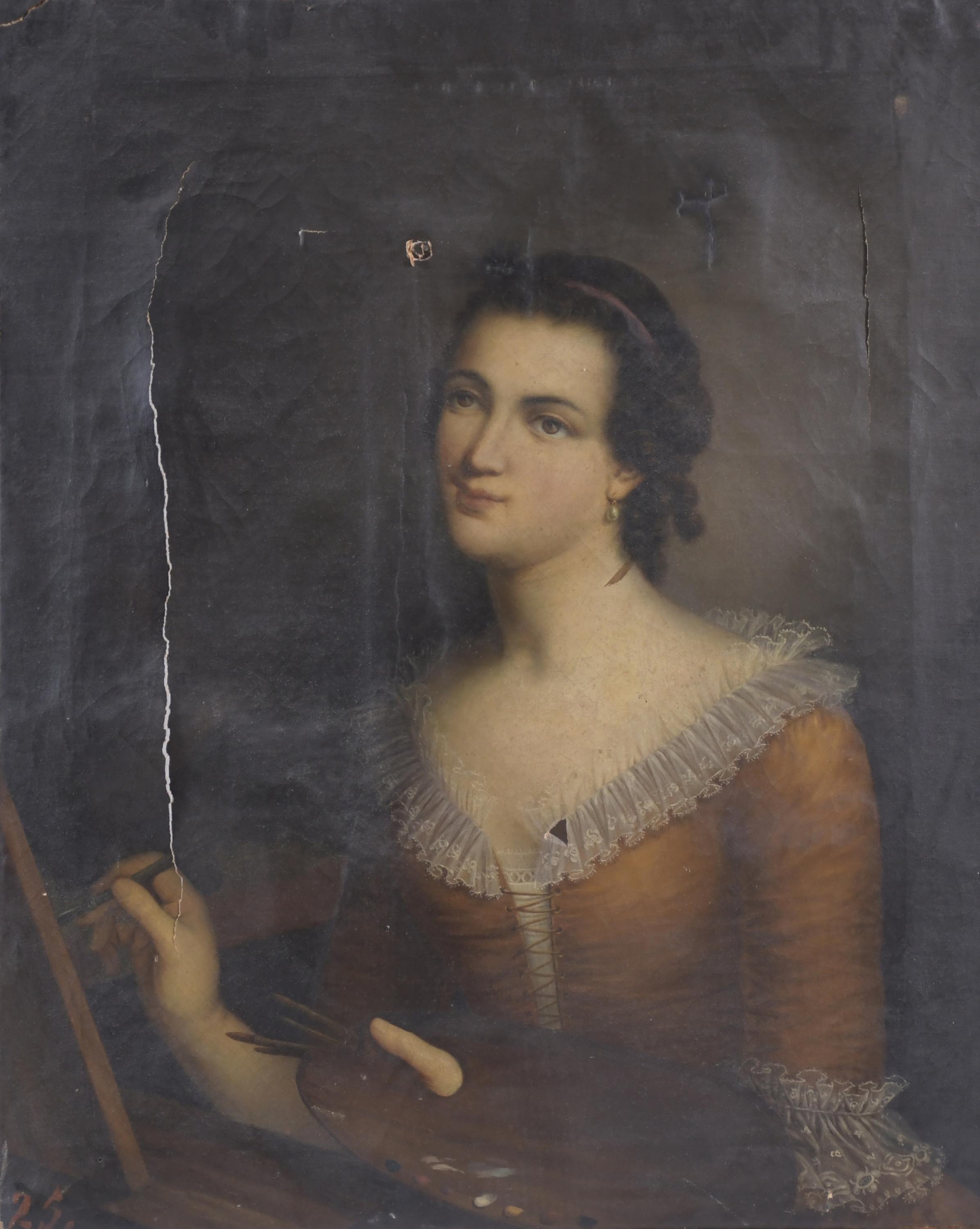 ANTONI FERRAN Y SATAYOL (1786-1857).  "RETRATO DE UNA PINTO