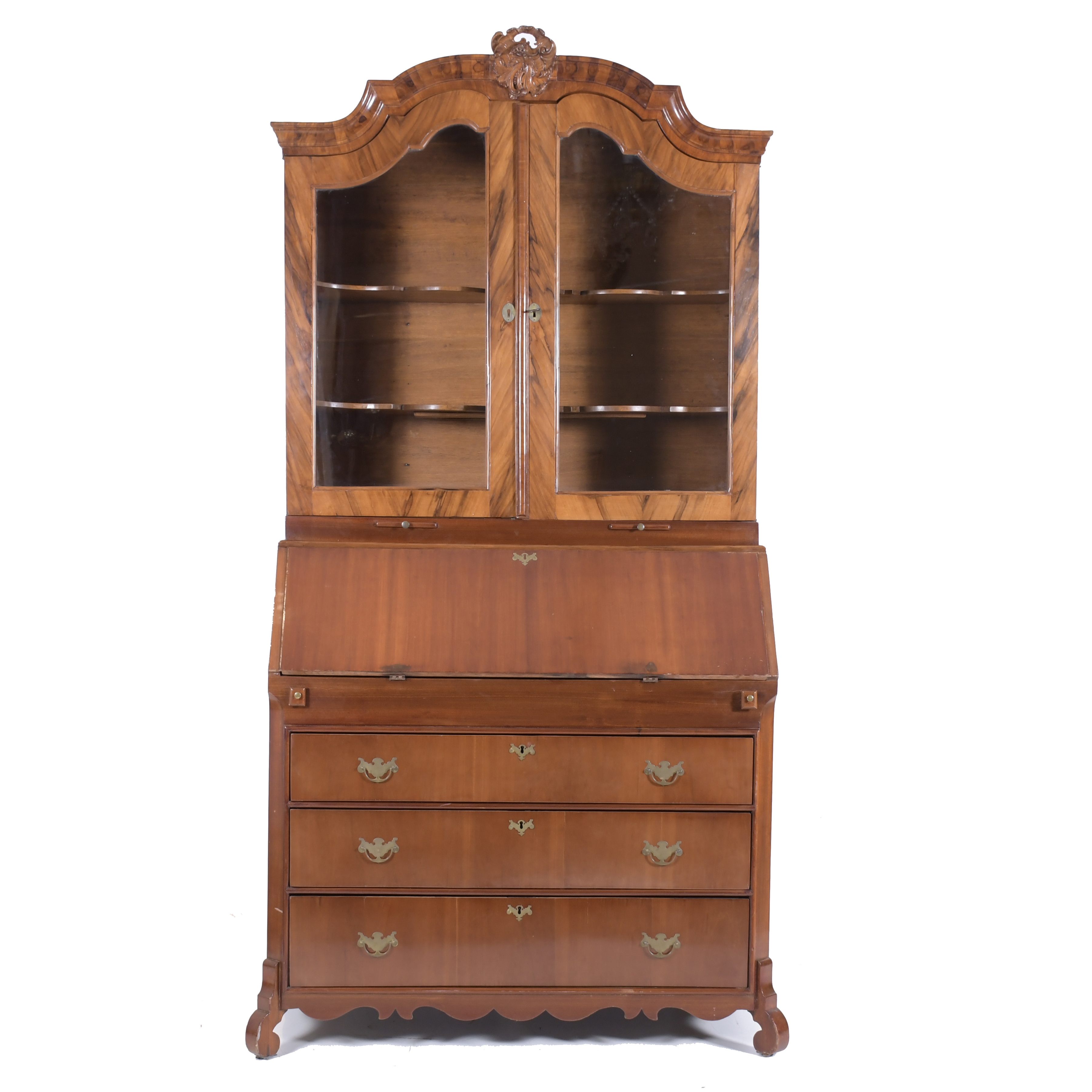 BUREAU BOOKCASE, AFTER ENGLISH MODELS, 20TH CENTURY. 