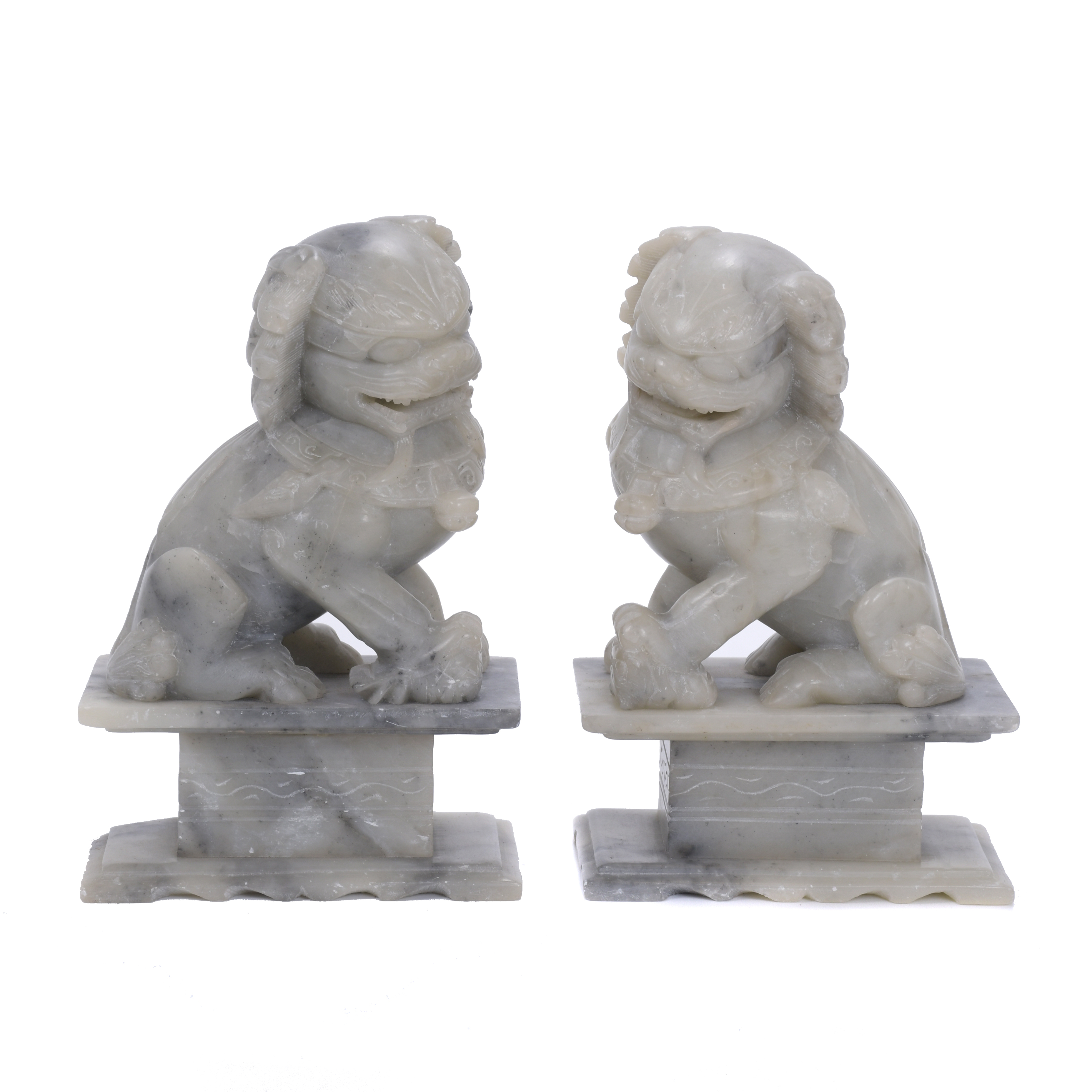 PAIR OF CHINESE FOO LIONS, EARLY 20TH CENTURY.