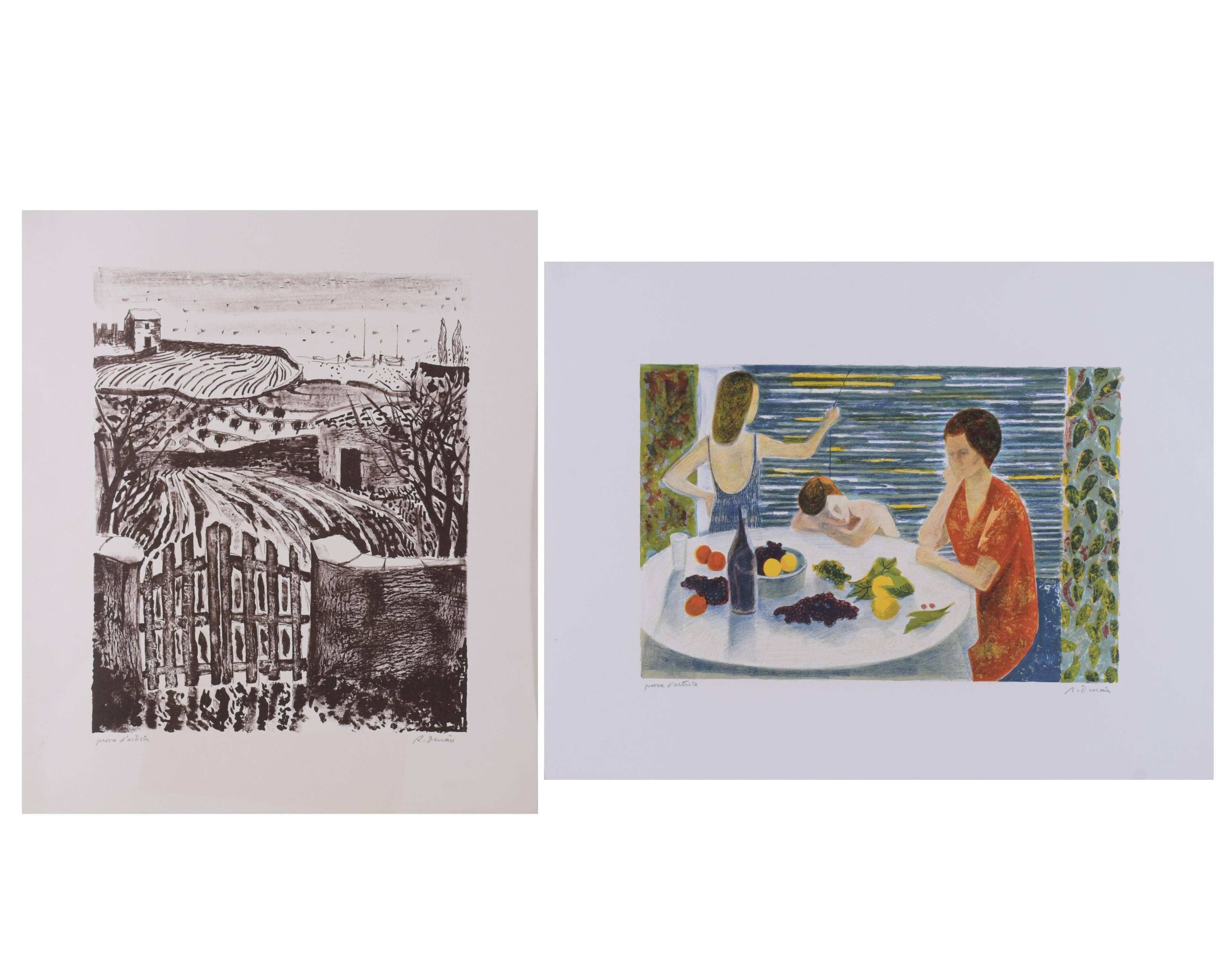 RAFAEL DURÁN BENET (1931-2015). Set of 2 lithographs.