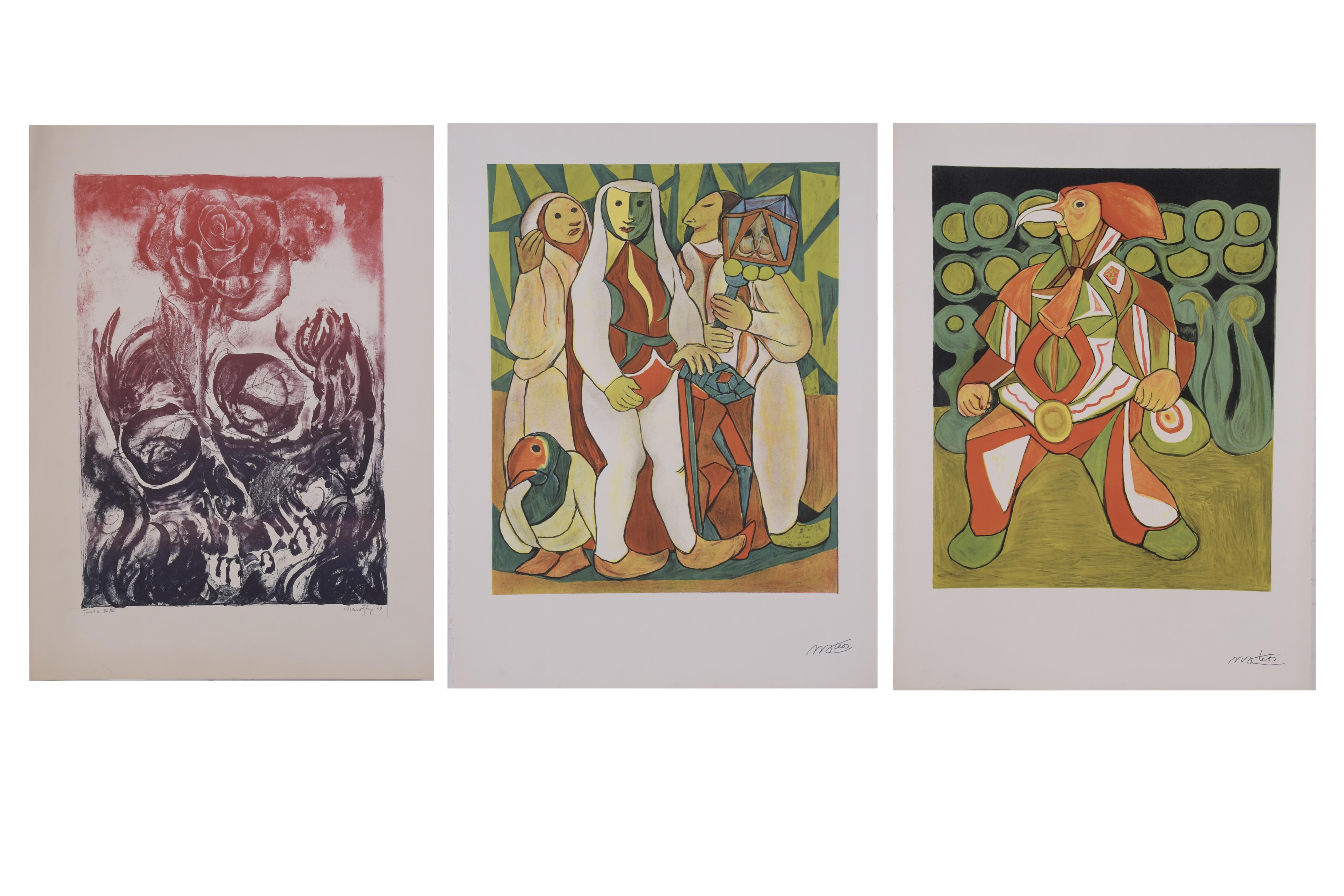 FRANCISCO MATEOS Y NAROSKY. Set of 3 lithographs.