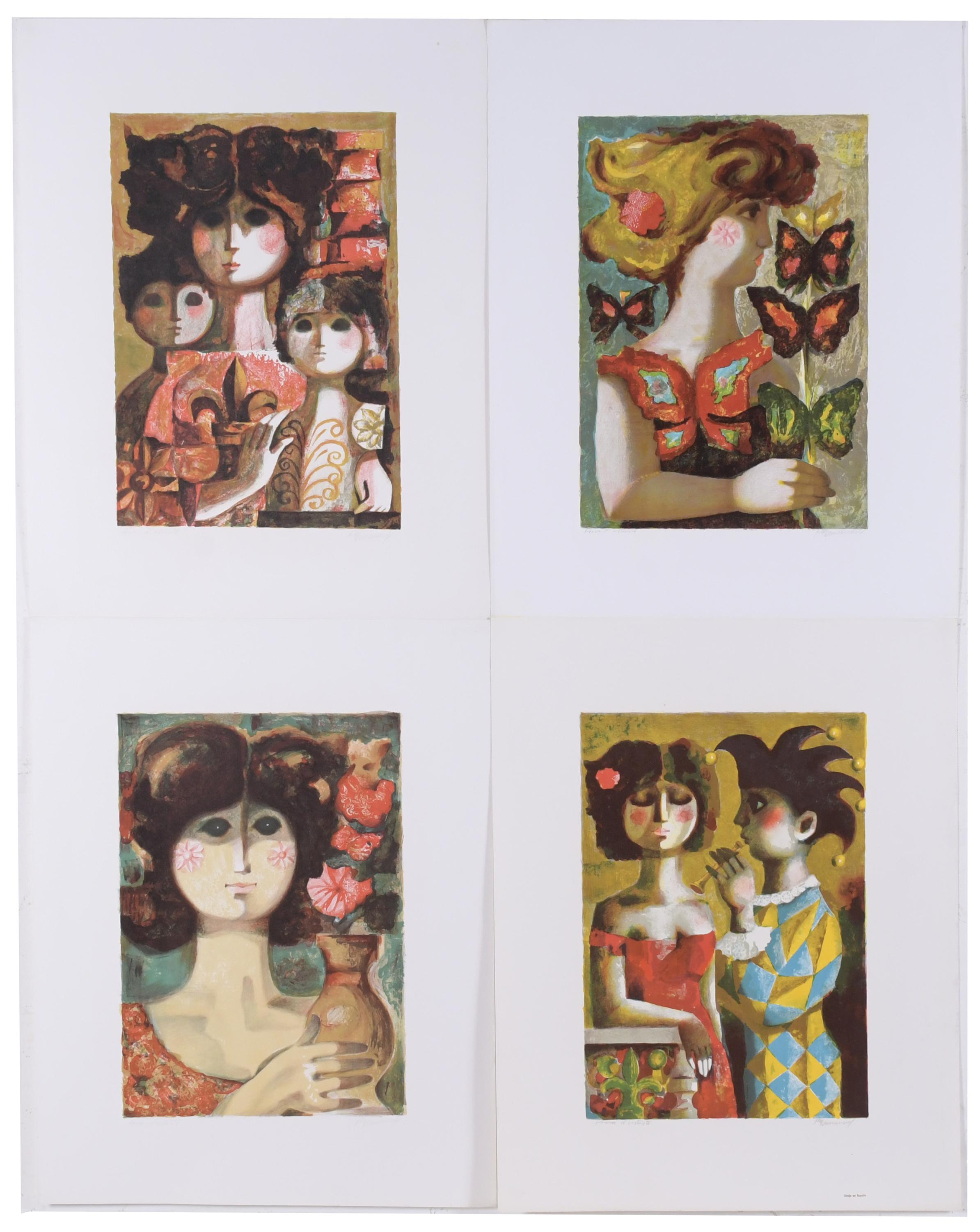 JORDI PLA I DOMÈNECH (1917-1997). Set of 4 lithographs.