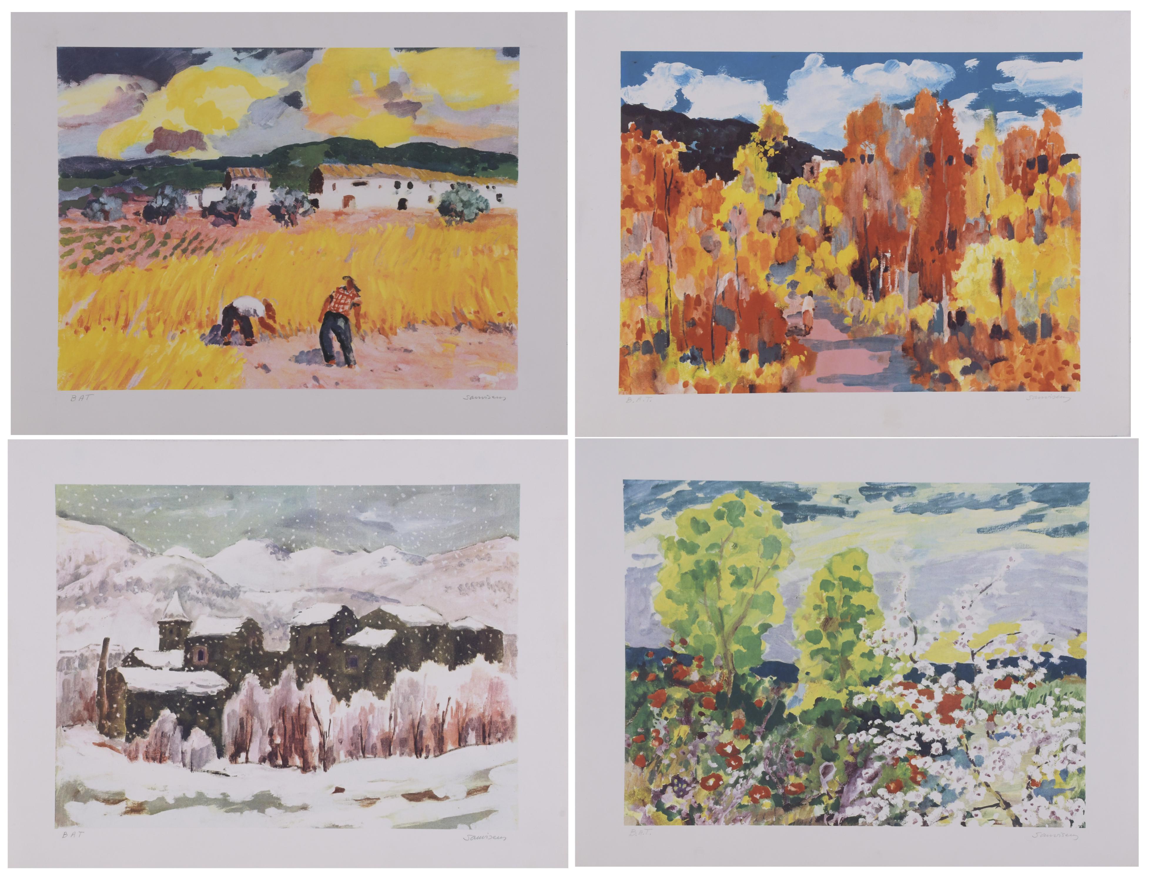 RAMÓN SANVICENS MARFULL (1917-1987). Set of 4 lithographs.