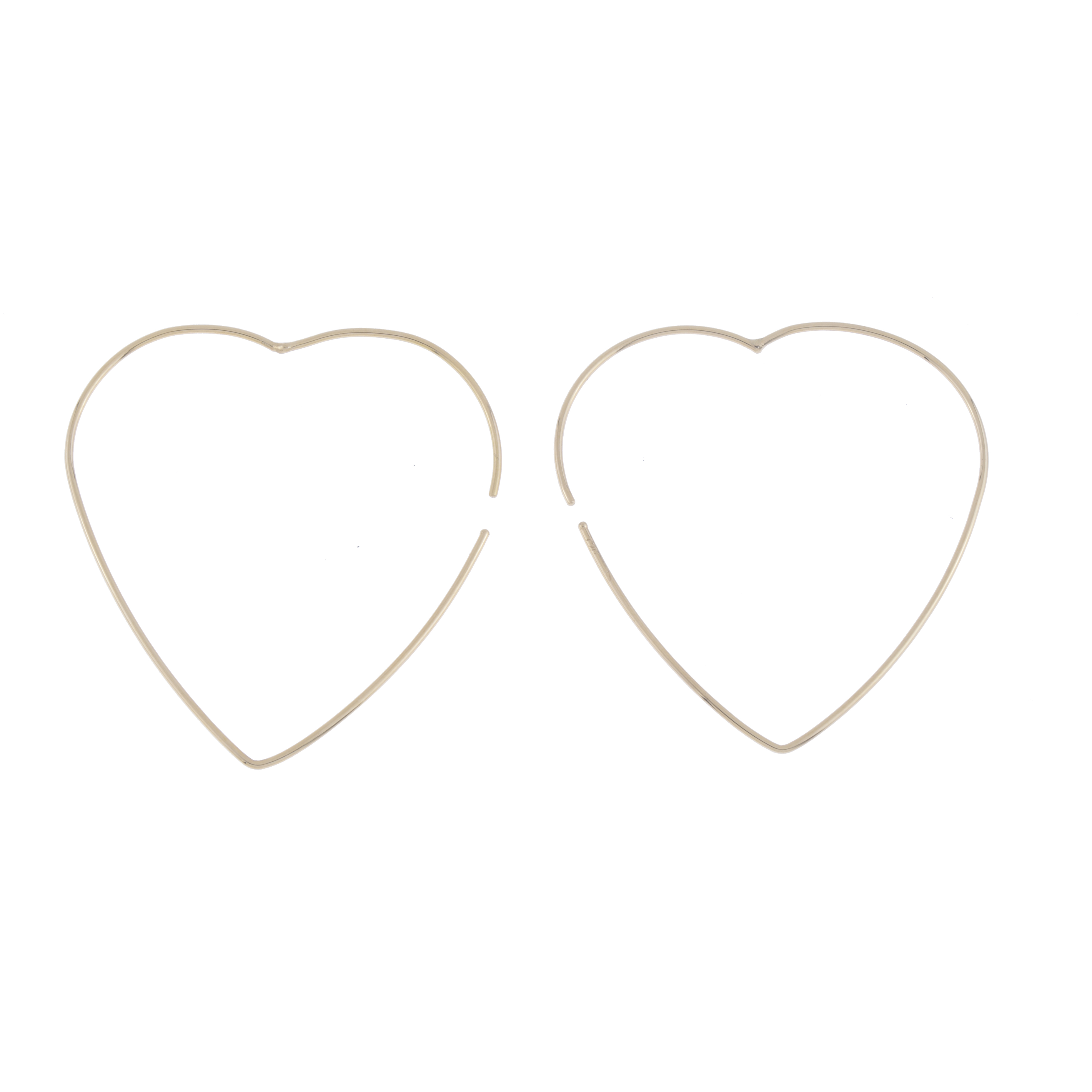 HEART-SHAPED HOOP EARRINGS.