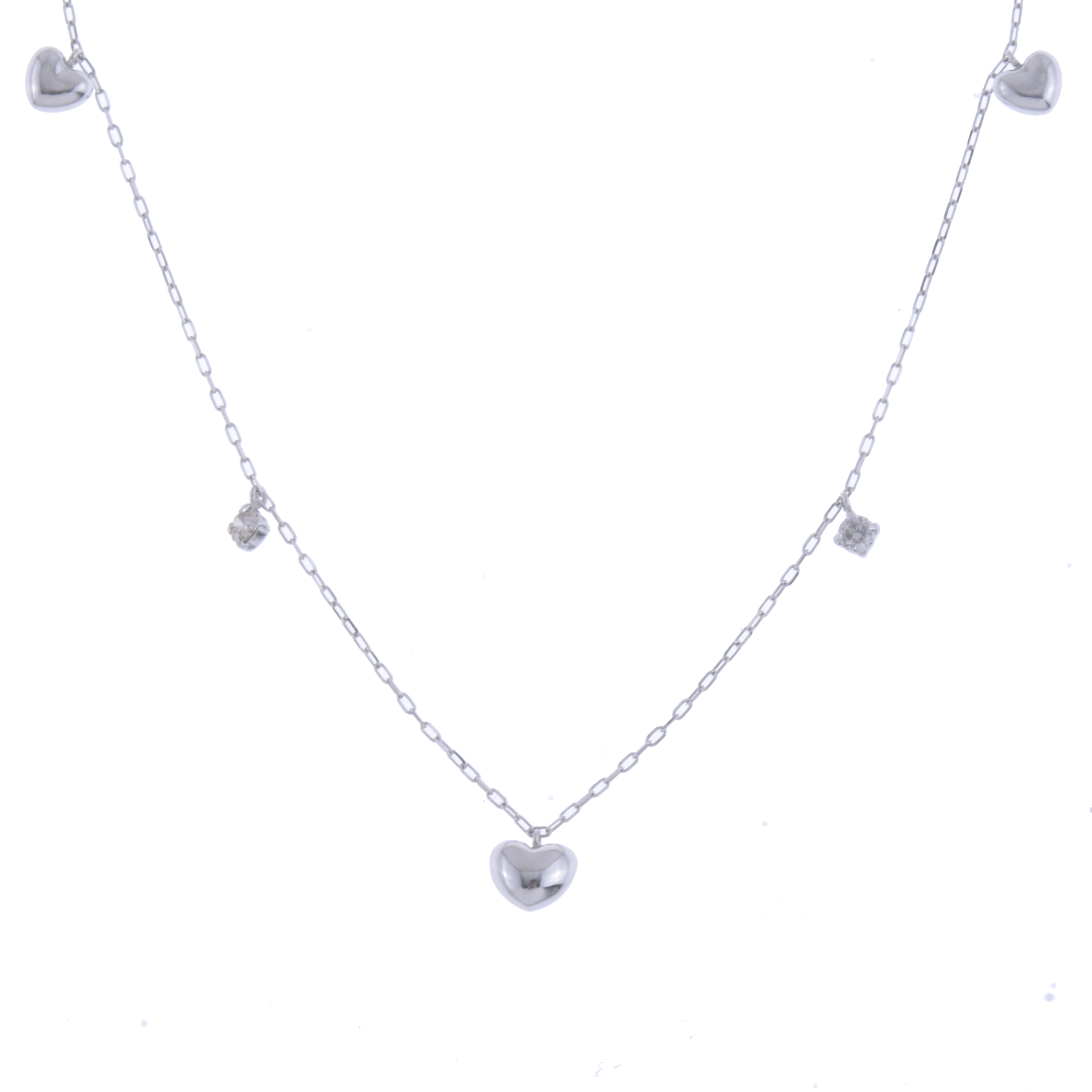 ADJUSTABLE NECKLACE WITH HEARTS