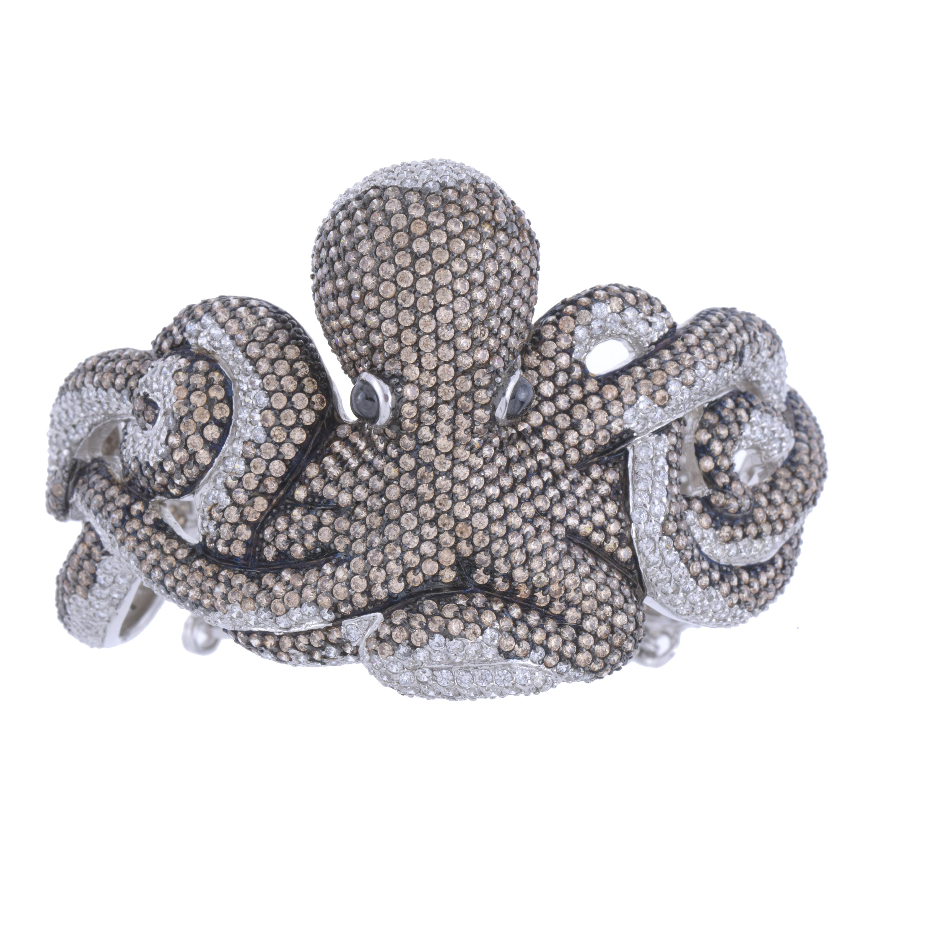 OCTOPUS-SHAPED BRACELET WITH ZIRCONS