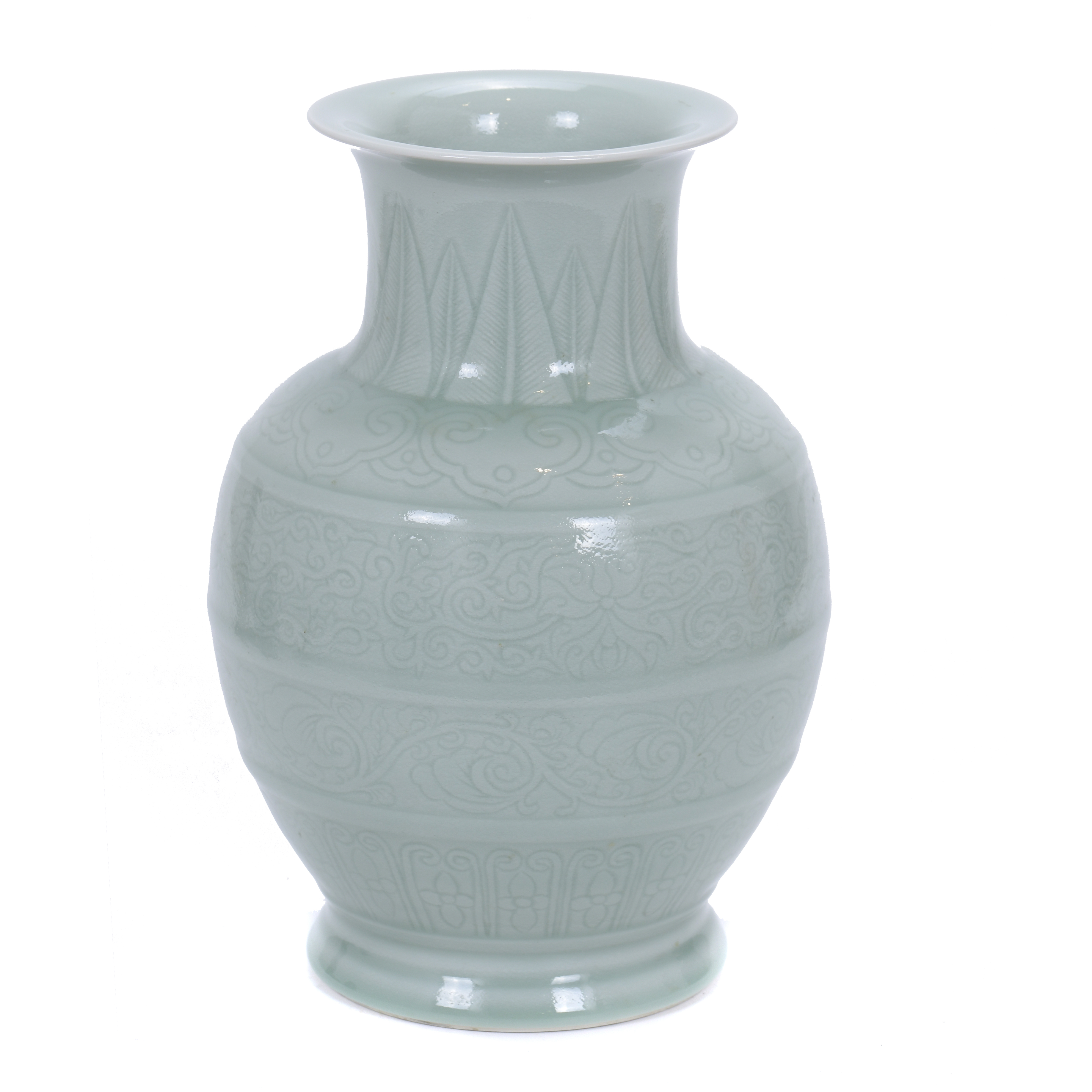 CHINESE VASE, AFTER CELADON YEN YEN PORCELAIN MODELS, 20TH 