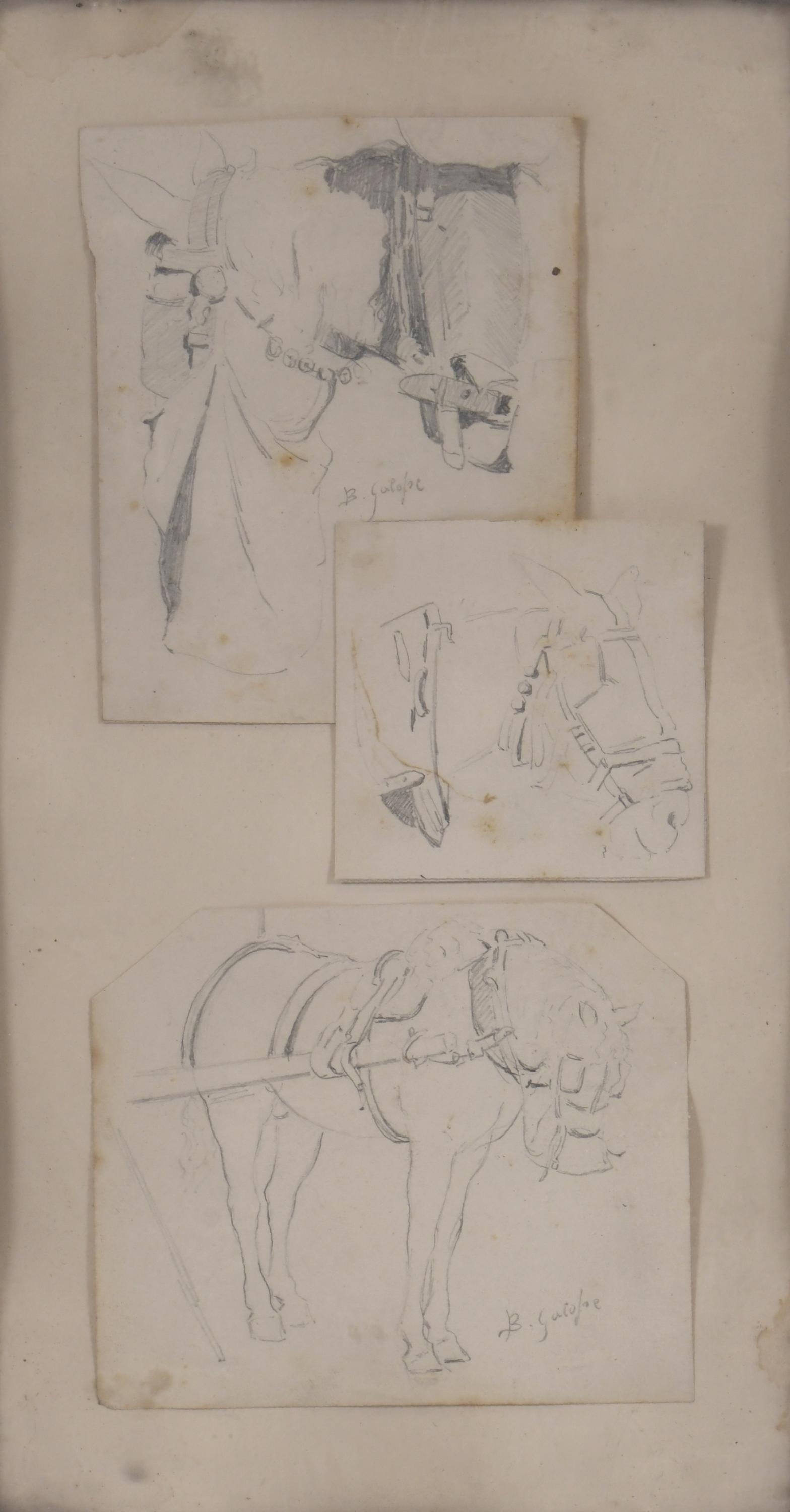 BALDOMERO GALOFRE I GIMÉNEZ (1849-1902). THREE STUDIES FOR 