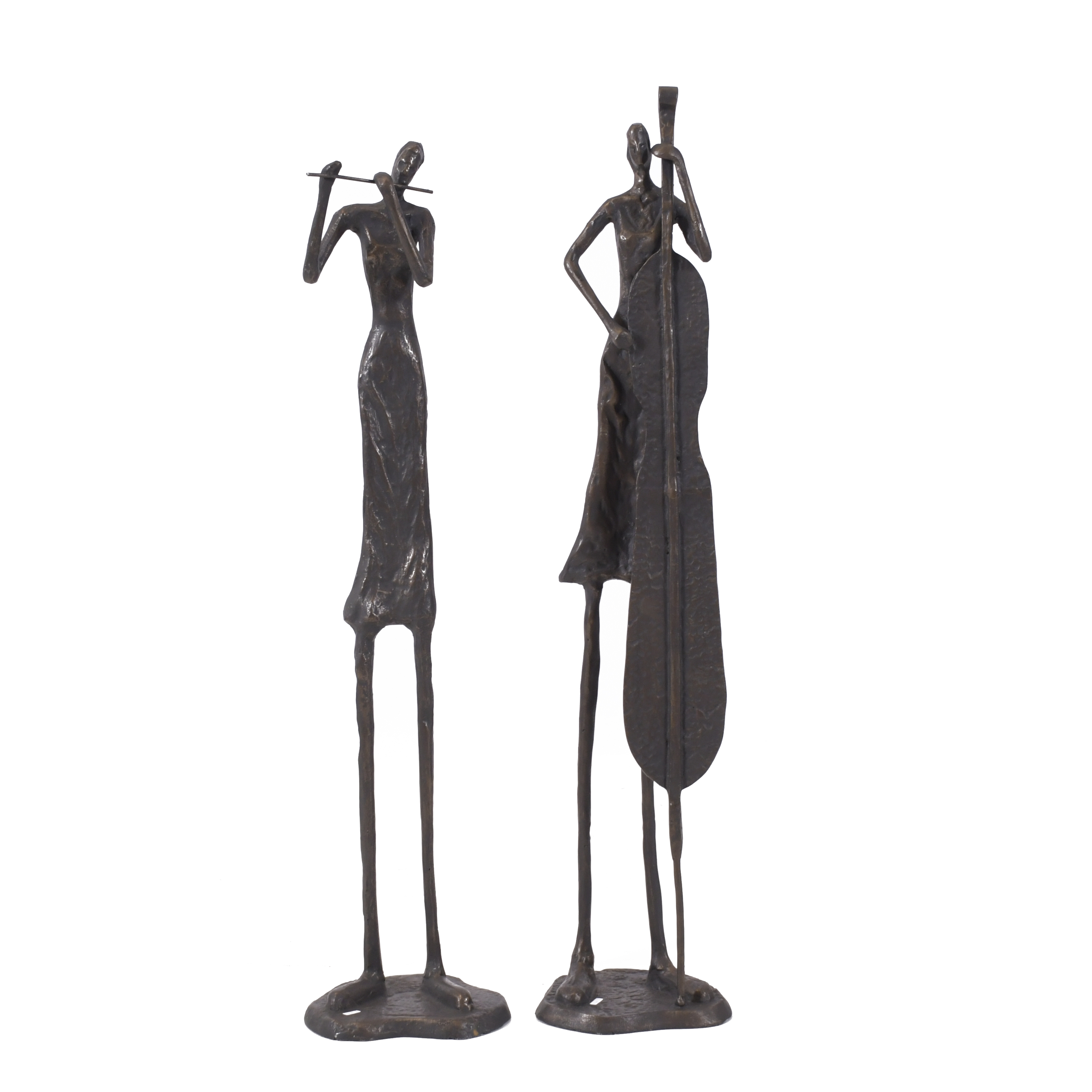 SIGUIENDO MODELOS DE ALBERTO GIACOMETTI (1901 - 1966). "PAR