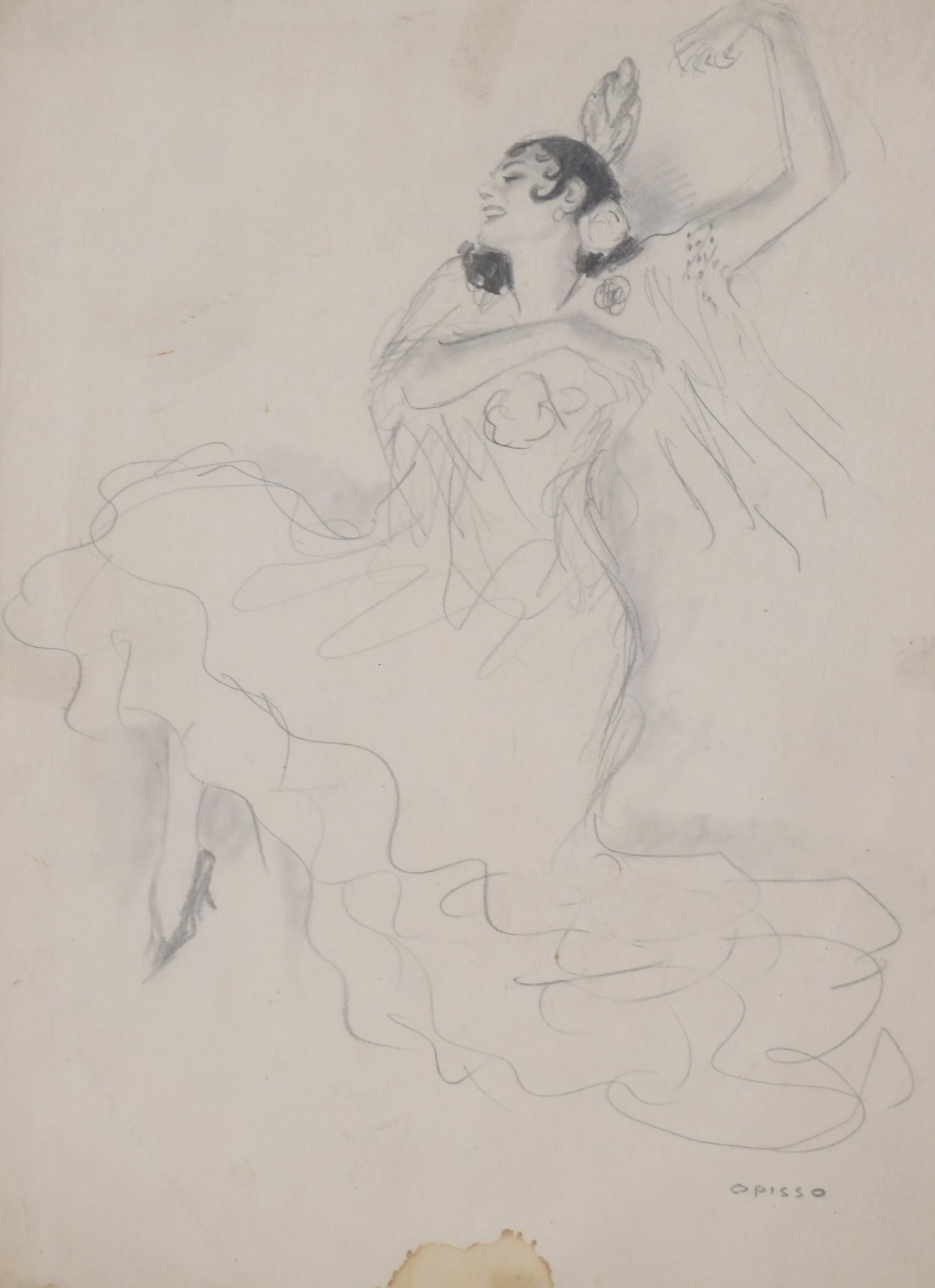 RICARD OPISSO (1880-1966). "FLAMENCO DANCER".