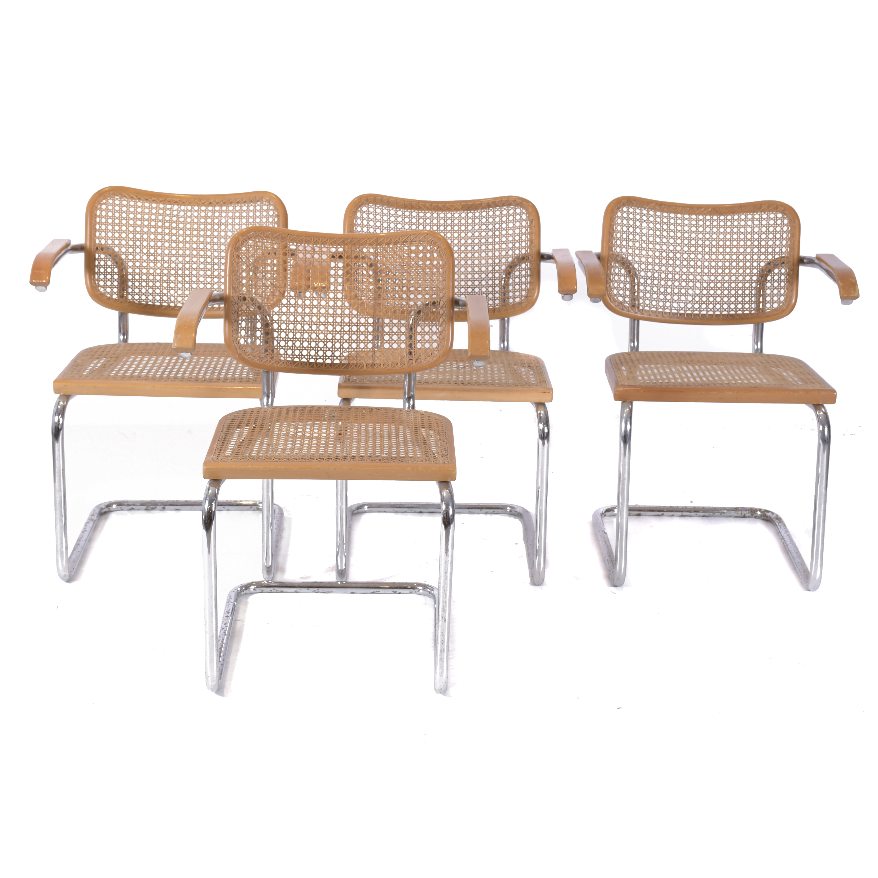 MARCEL BREUER (1902 - 1981). CONJUNTO DE CUATRO SILLAS MODE