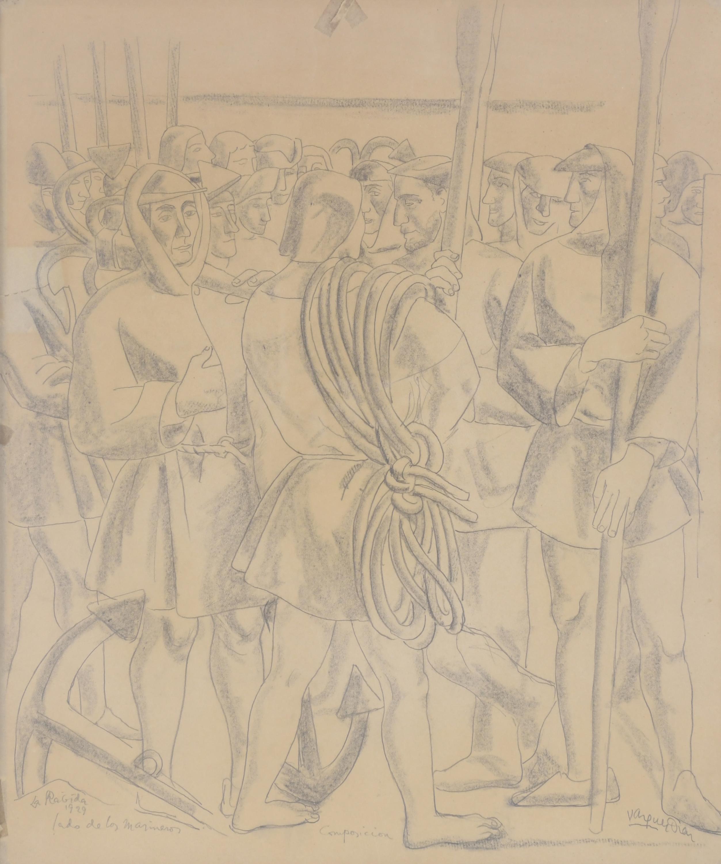 DANIEL VÁZQUEZ DÍAZ (1882-1969).  "MARINEROS", 1929.