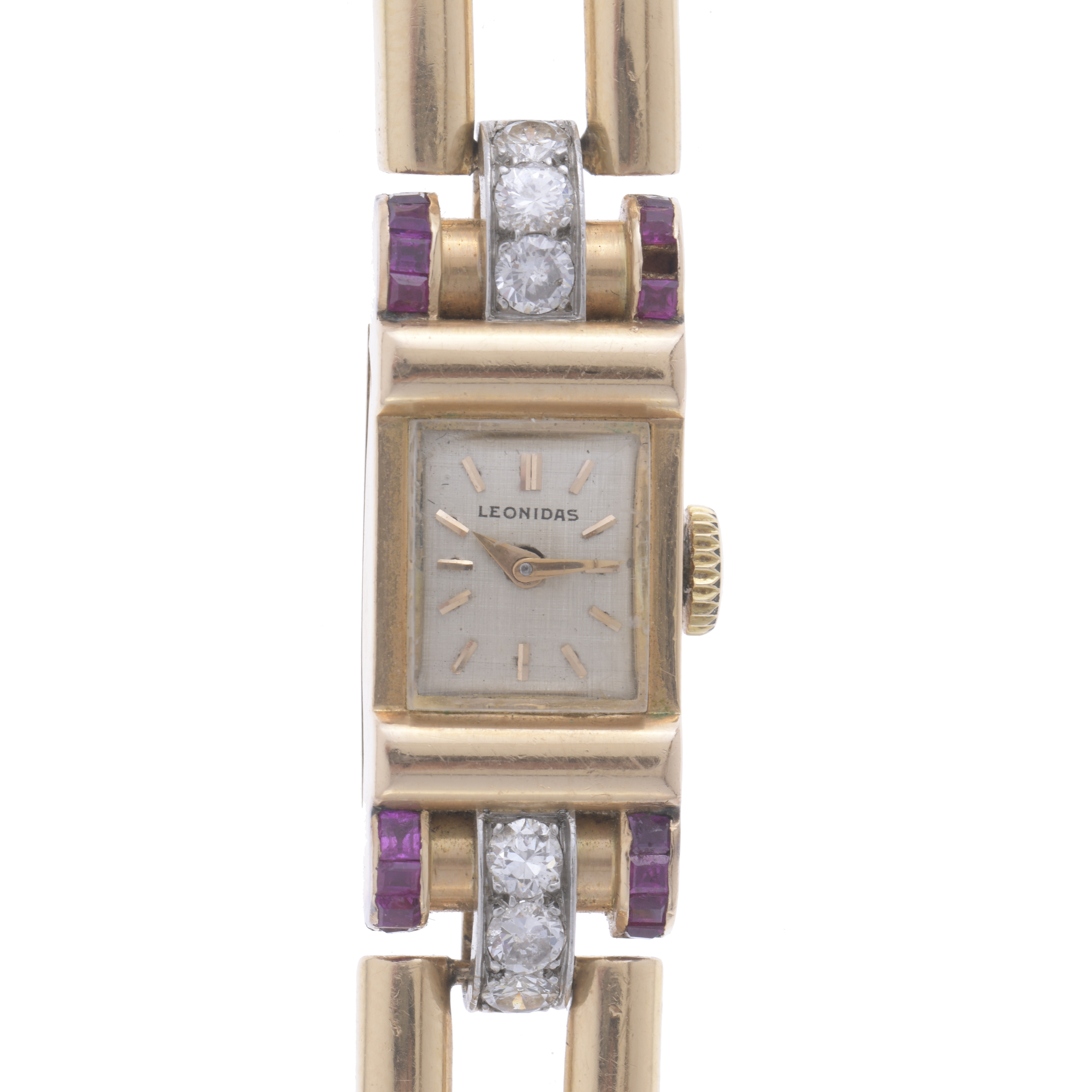 LEONIDAS. GOLD, DIAMONDS AND TOURMALINES WATCH.