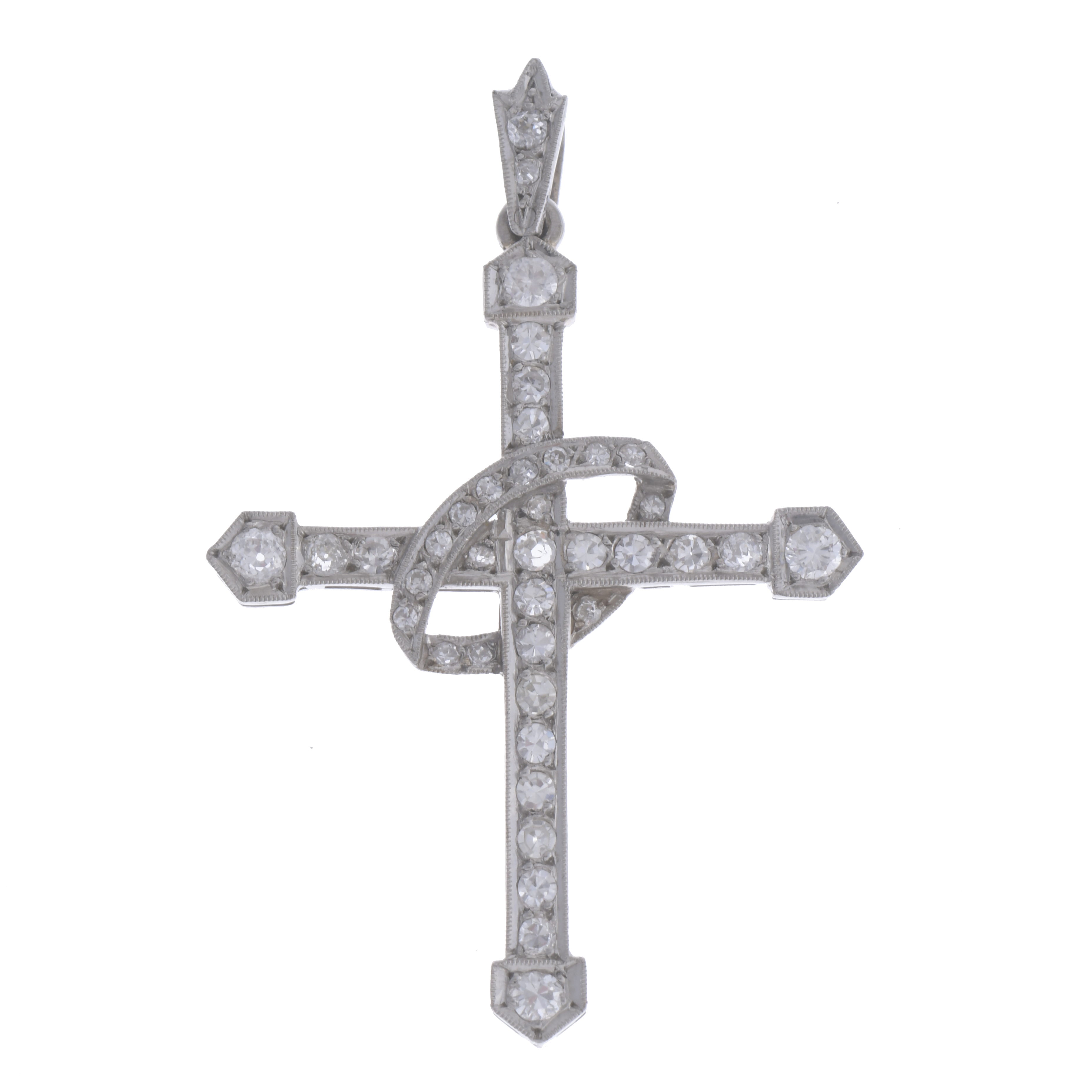 BELLE EPOQUE CROSS-SHAPED PENDANT.