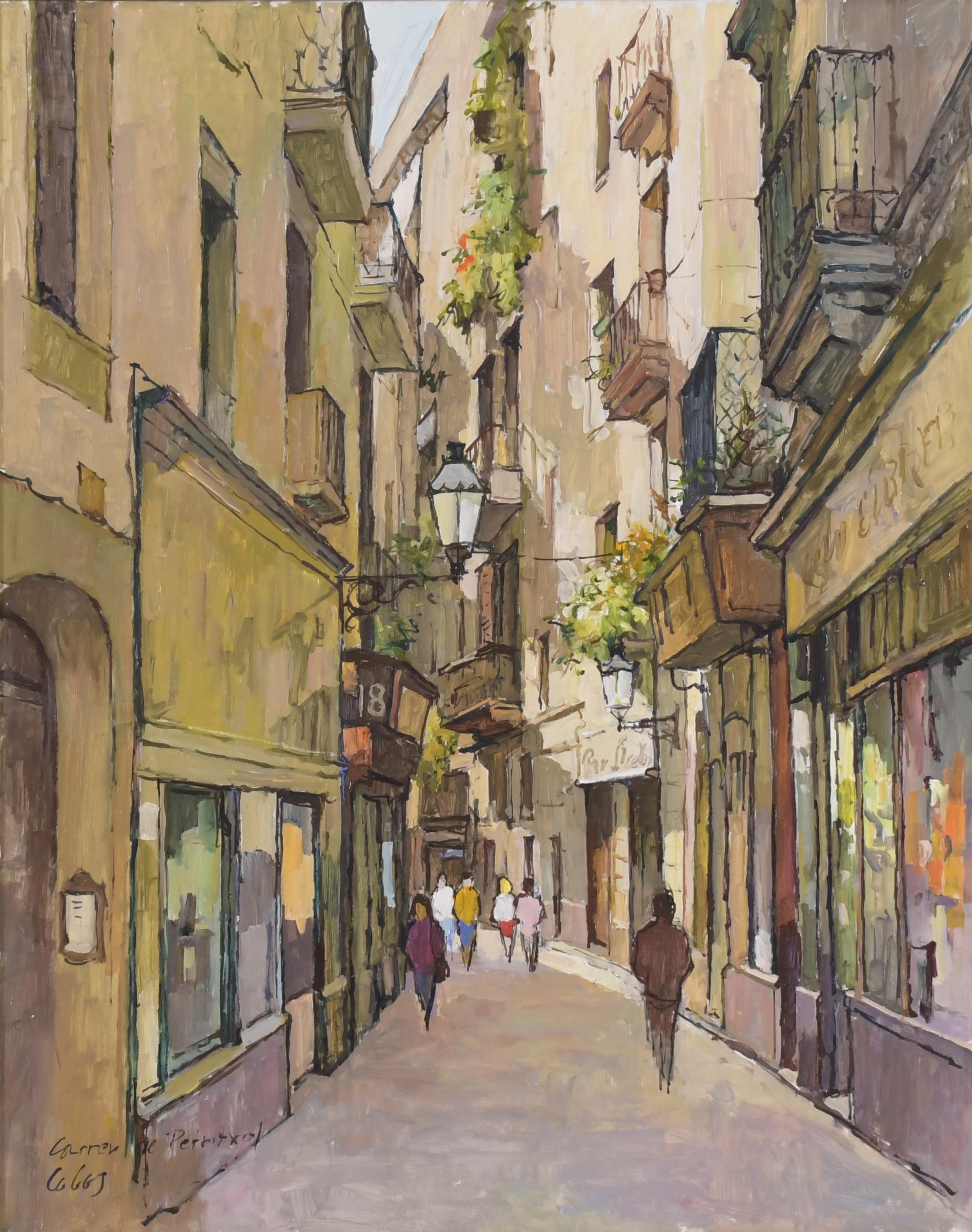 JOSÉ LUIS DE LOS COBOS SANJURJO (1934).  "PETRITXOL STREET".