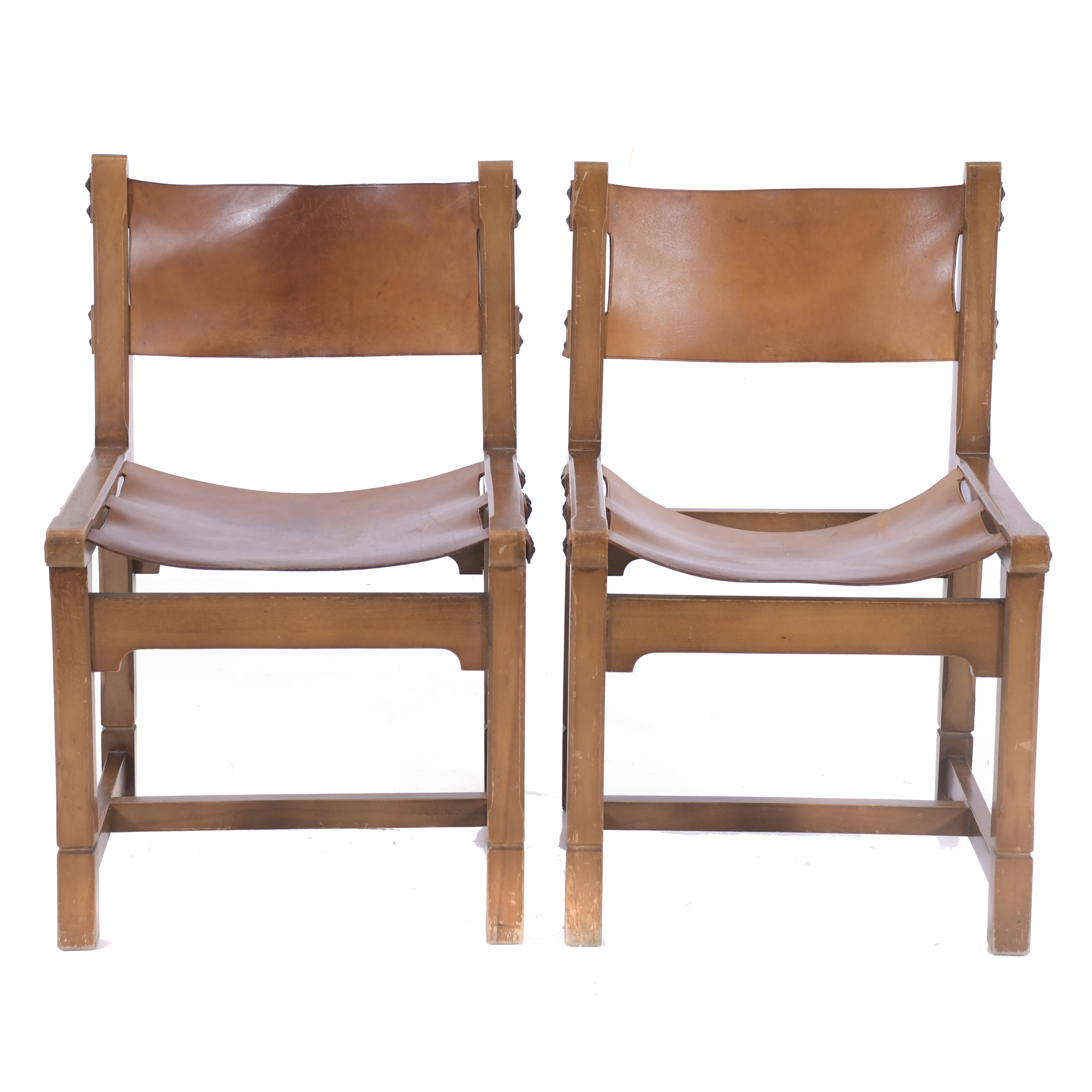 PAIR OF CHAIRS, AFTER MODELS BY PIERRE CHAPO (1927 - 1987),