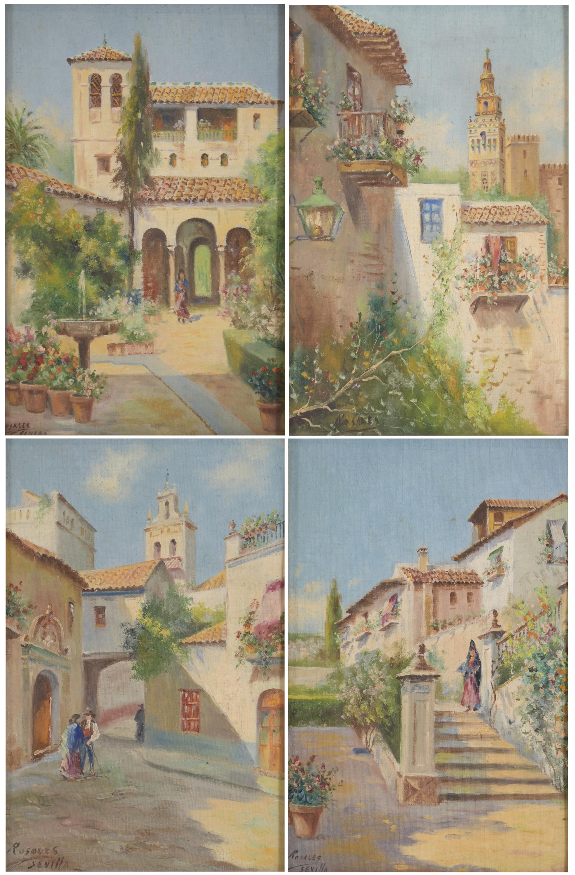 20TH CENTURY SPANISH SCHOOL. LANDSCAPES OF ANDALUSIA.