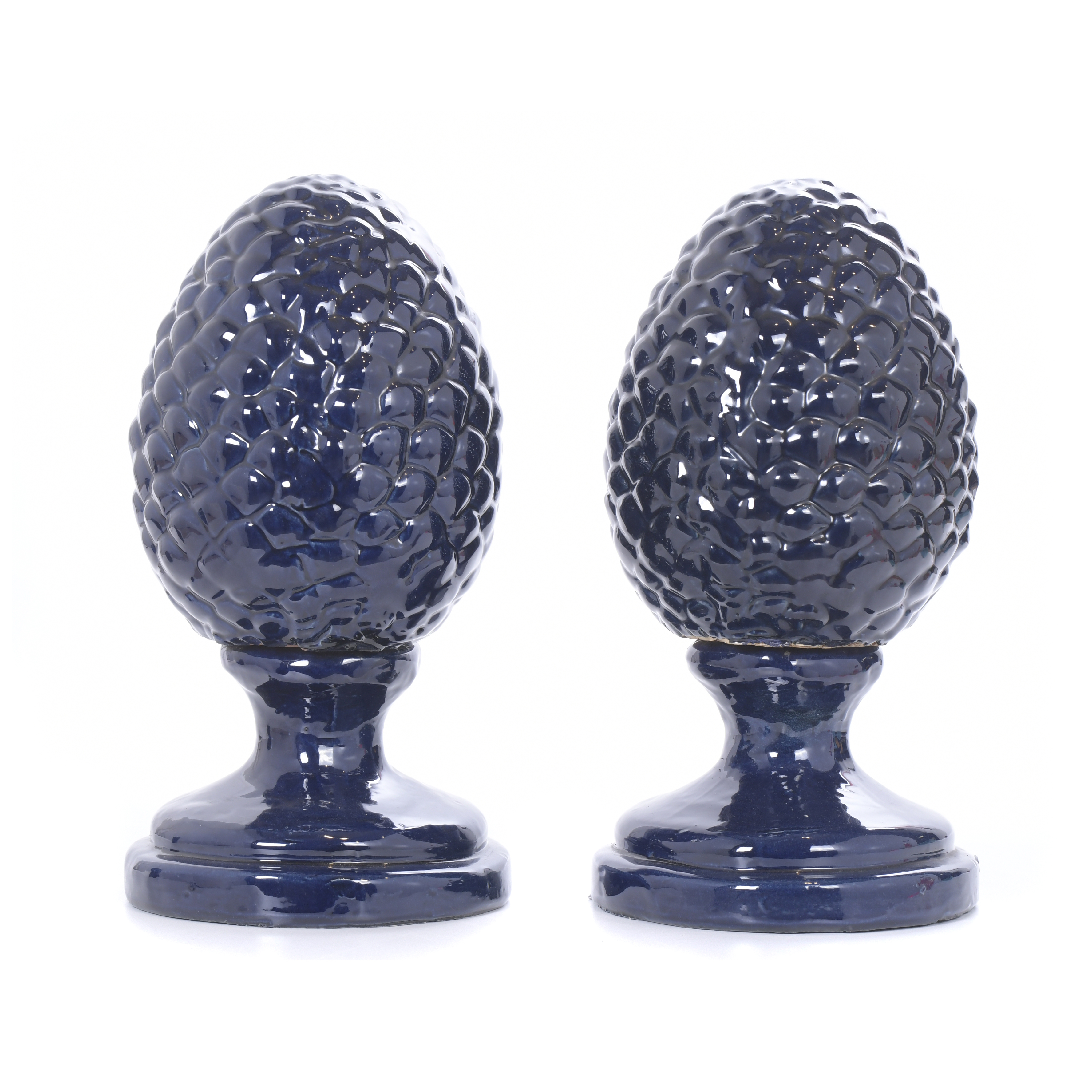 PAIR OF DECORATIVE PINEAPPLES, MID 20TH CENTURY. 