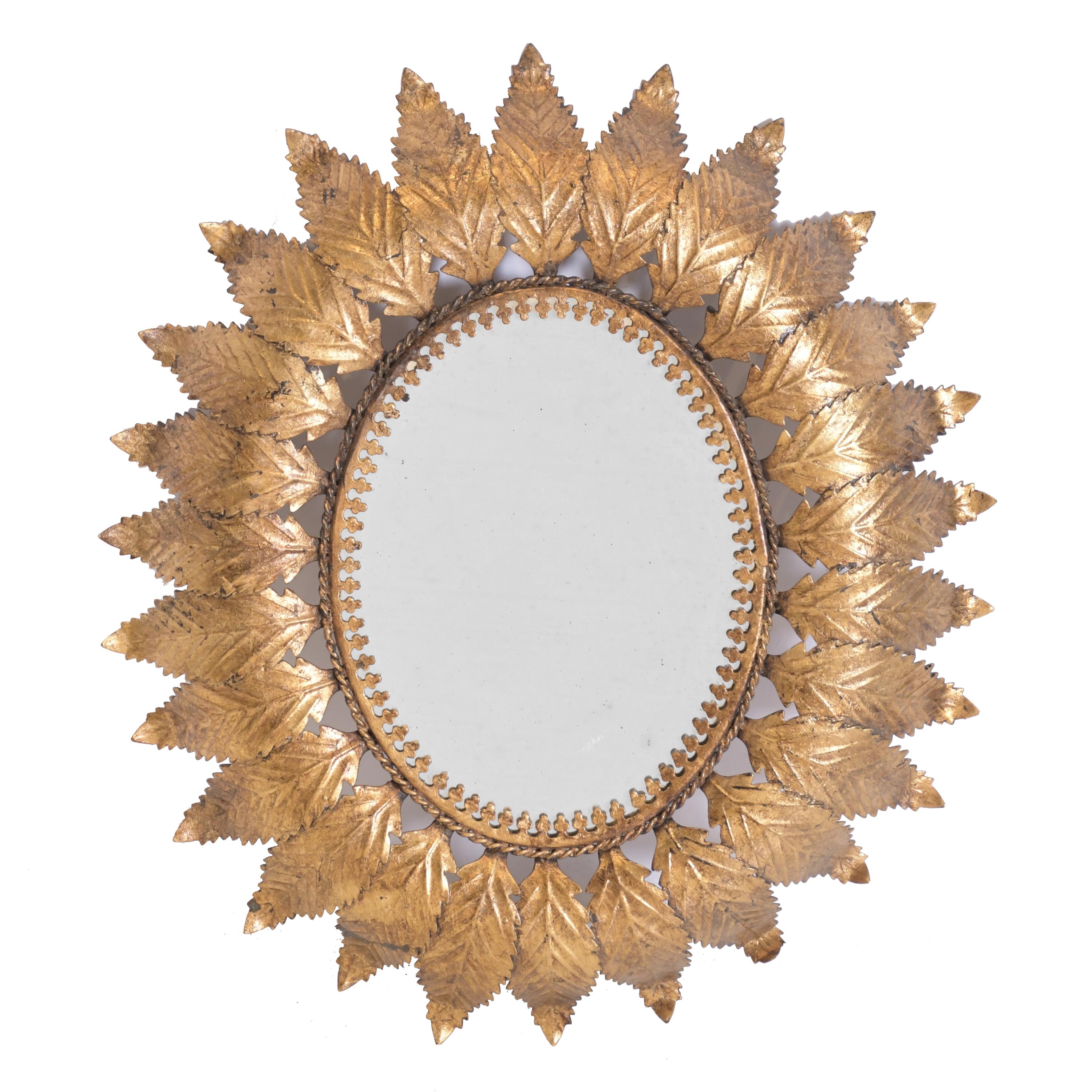 ROUND WALL MIRROR, 20TH CENTURY.