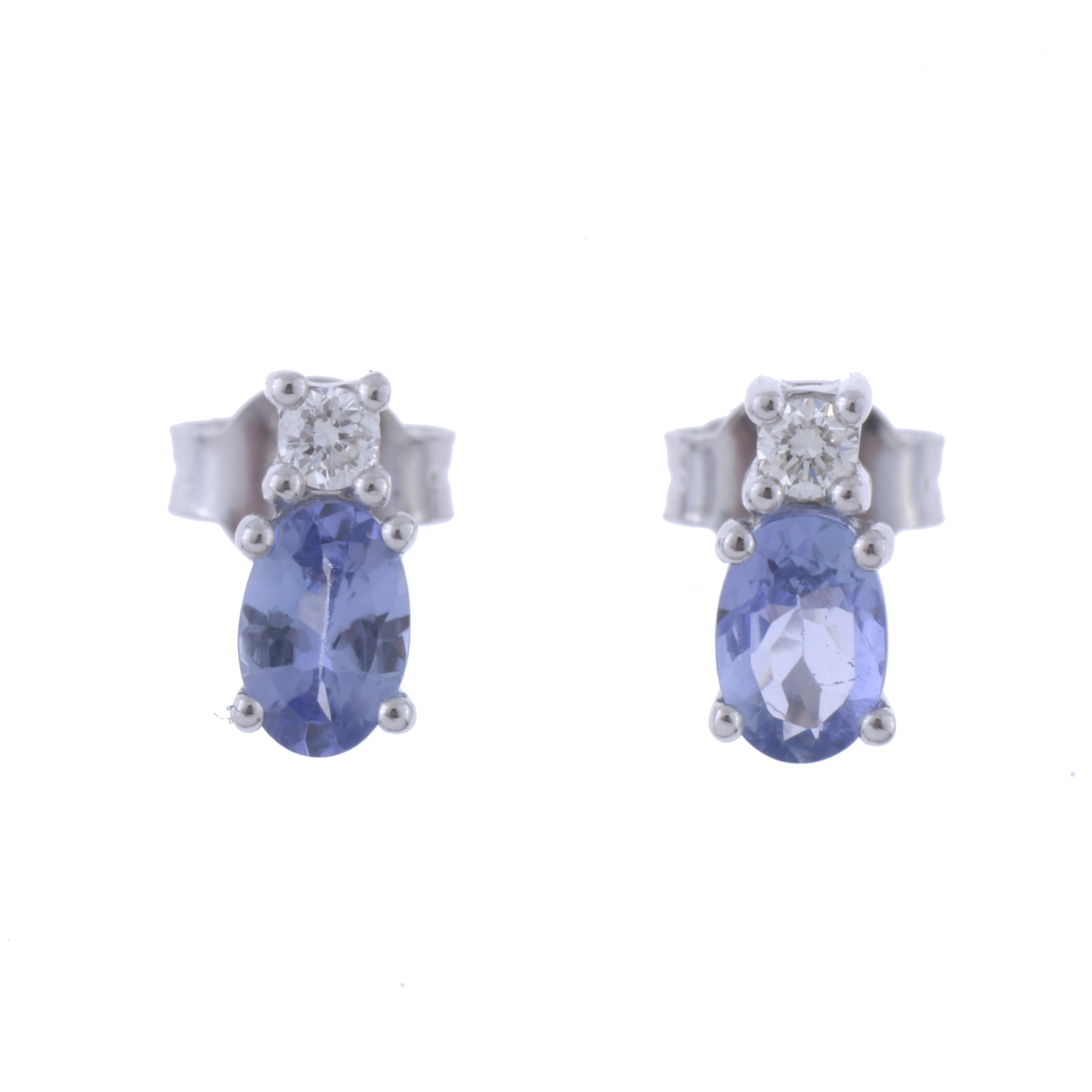 TANZANITES AND DIAMONDS EARRINGS