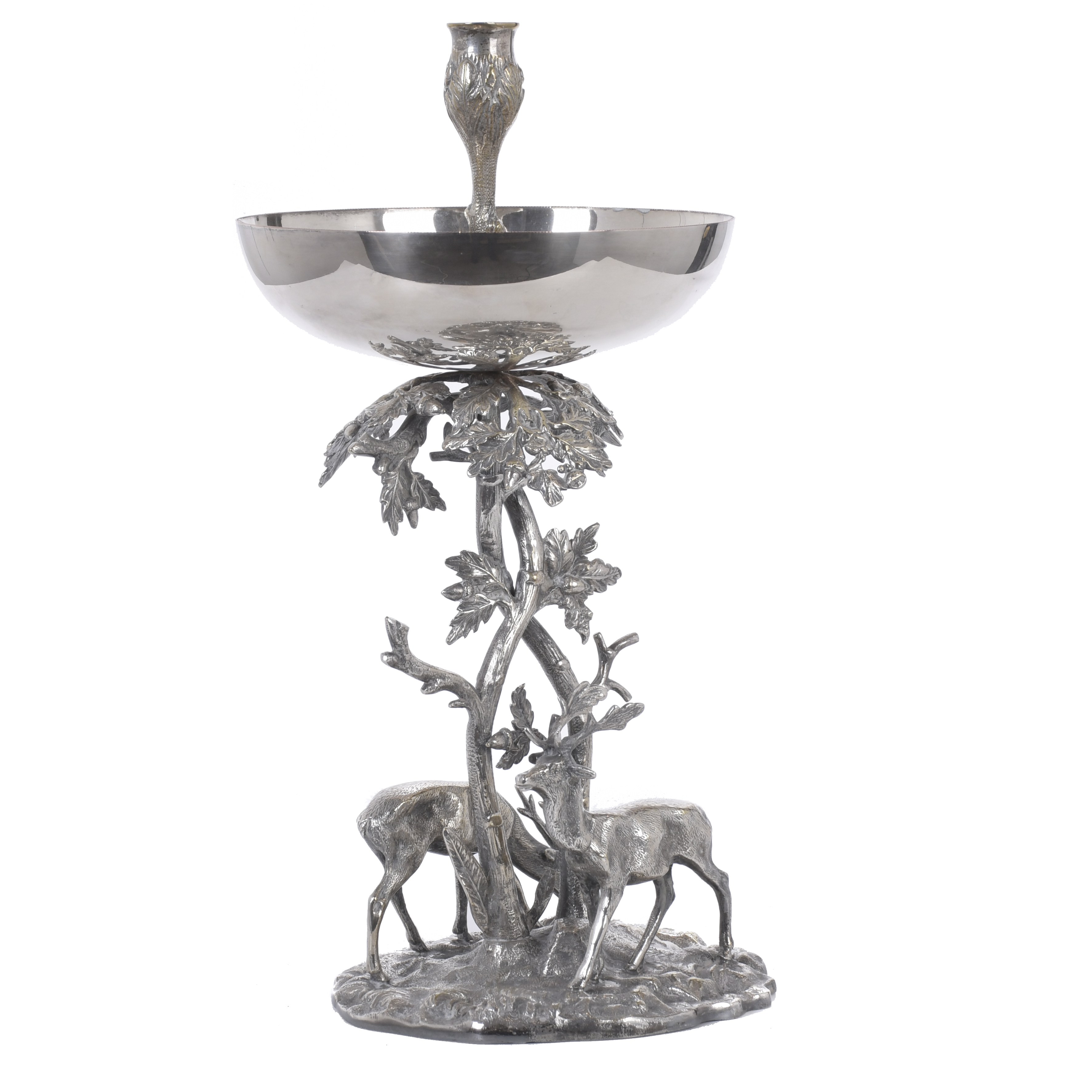 CENTREPIECE WITH CANDLESTICK, 20TH CENTURY.