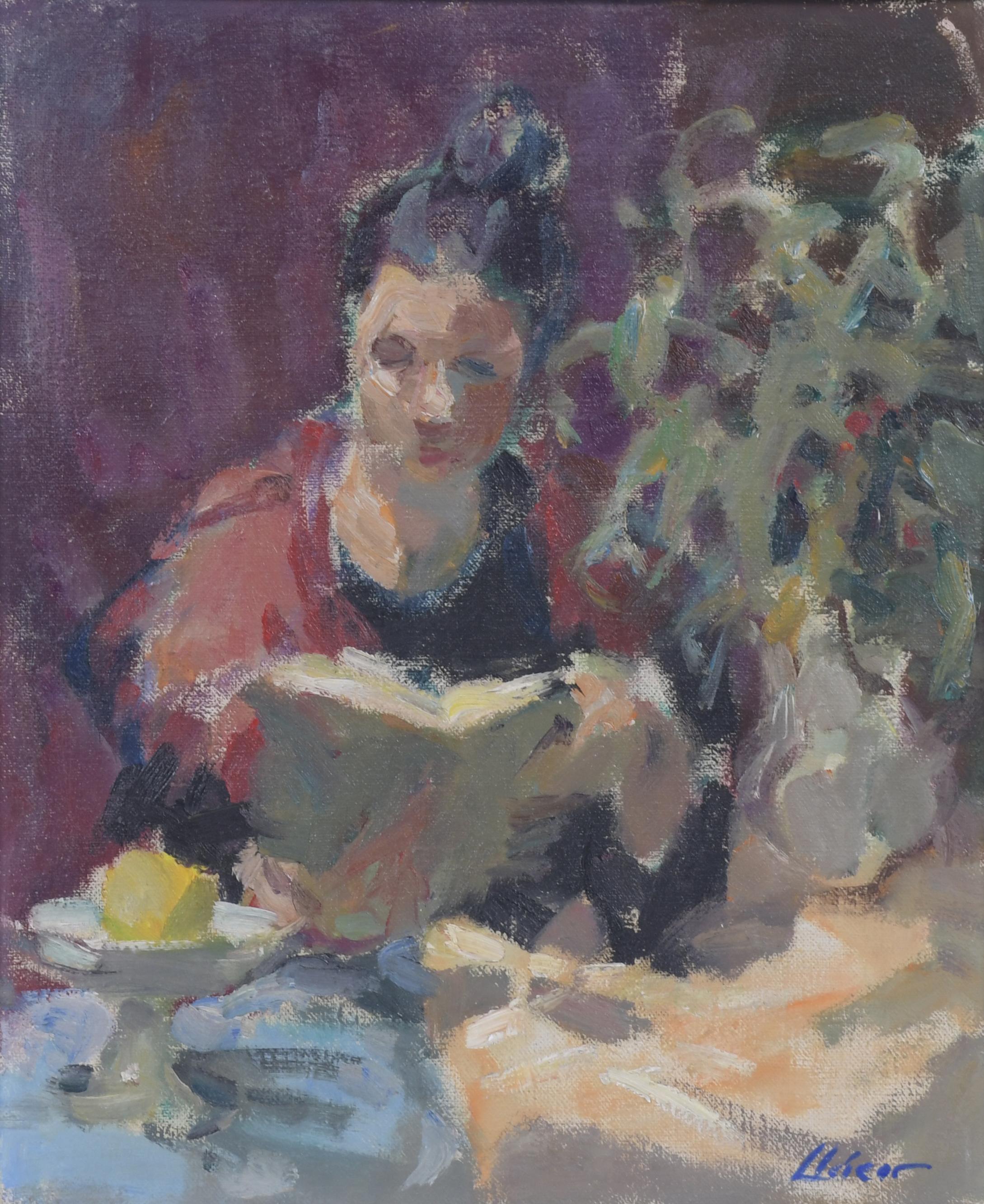 TERESA LLACER  (1932).  "MUJER LEYENDO".