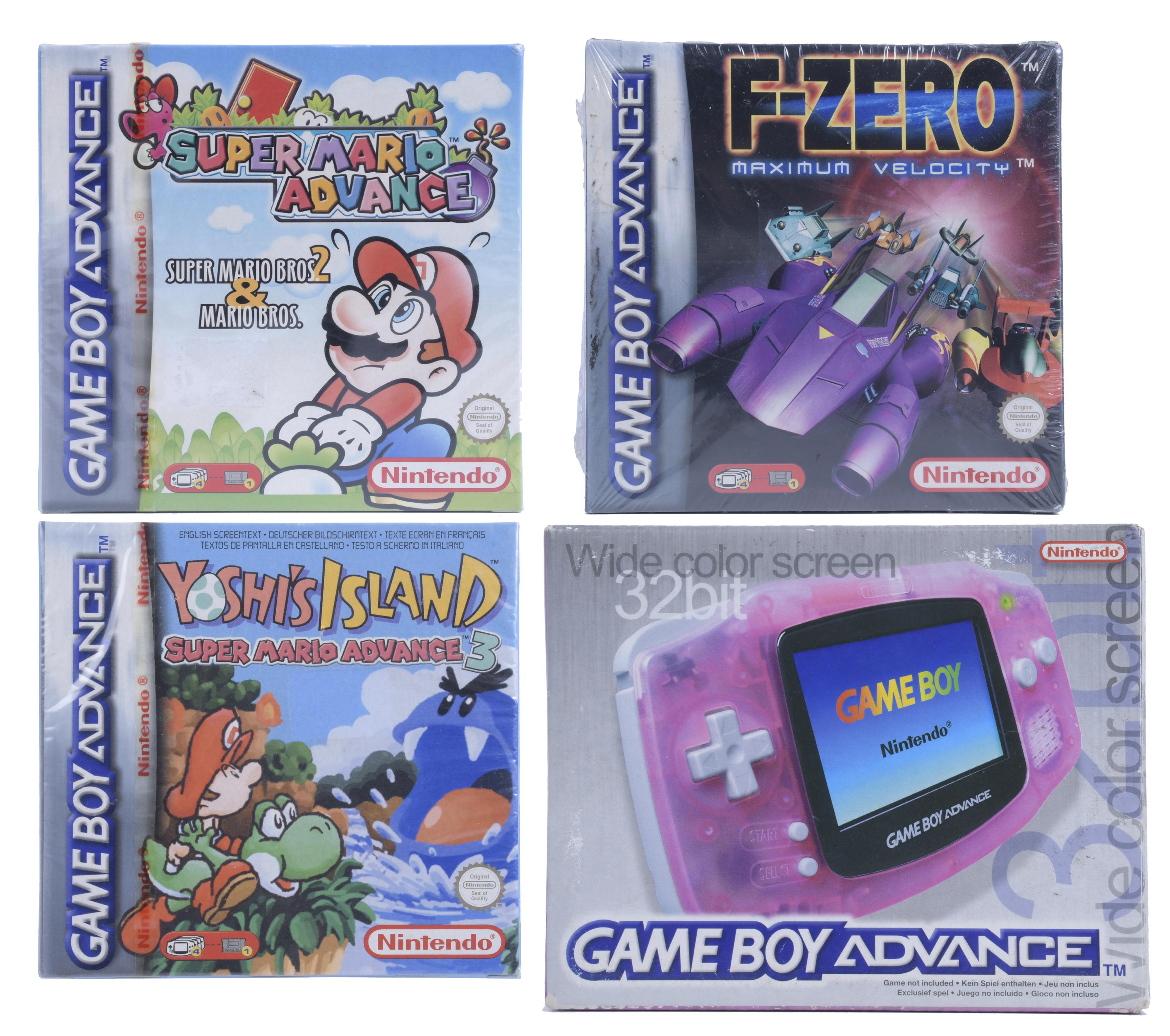 NINTENDO GAME BOY ADVANCE GBA, CON TRES JUEGOS.