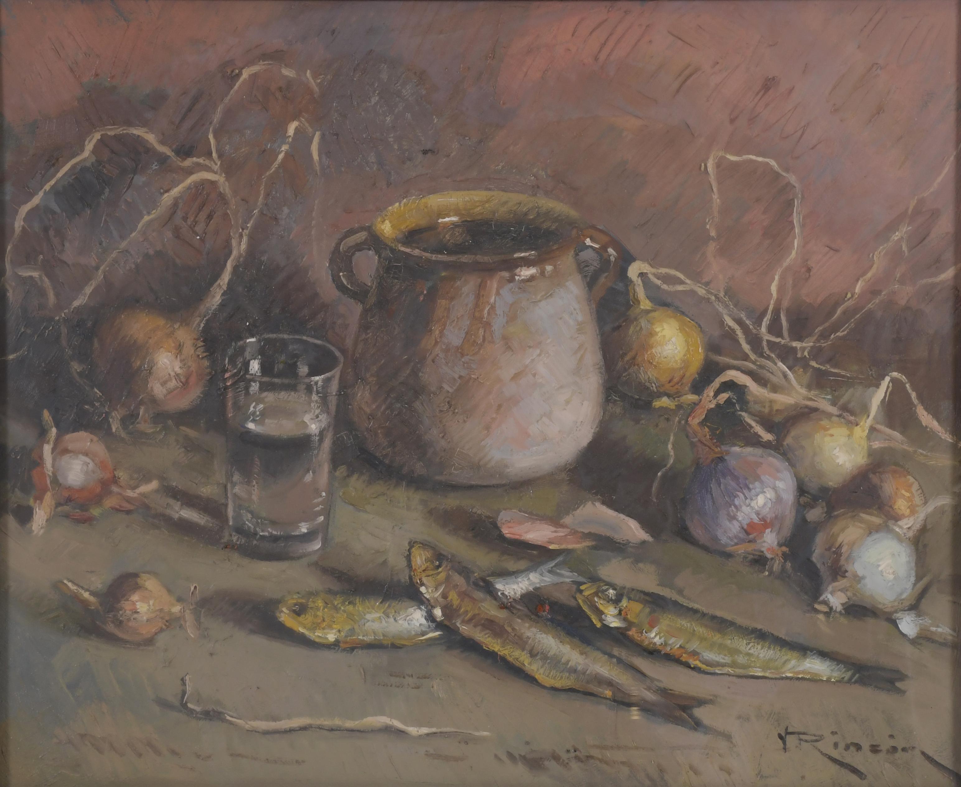 VICENTE RINCÓN GARRIDO (1892-1958).  ‘STILL LIFE WITH SARDI