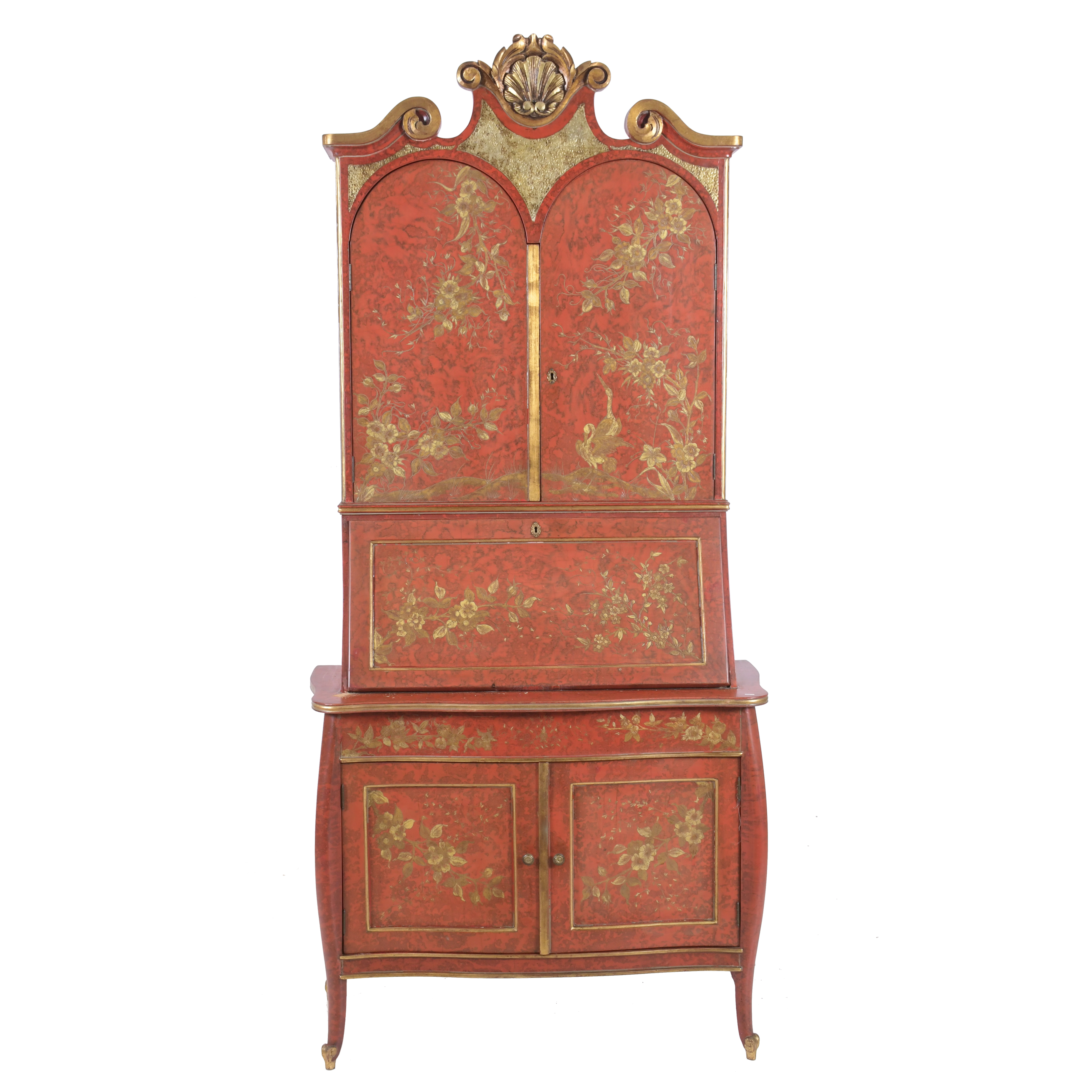 ORIENTAL-LIKE STYLE BOOKCASE BUREAU, CIRCA 1960.