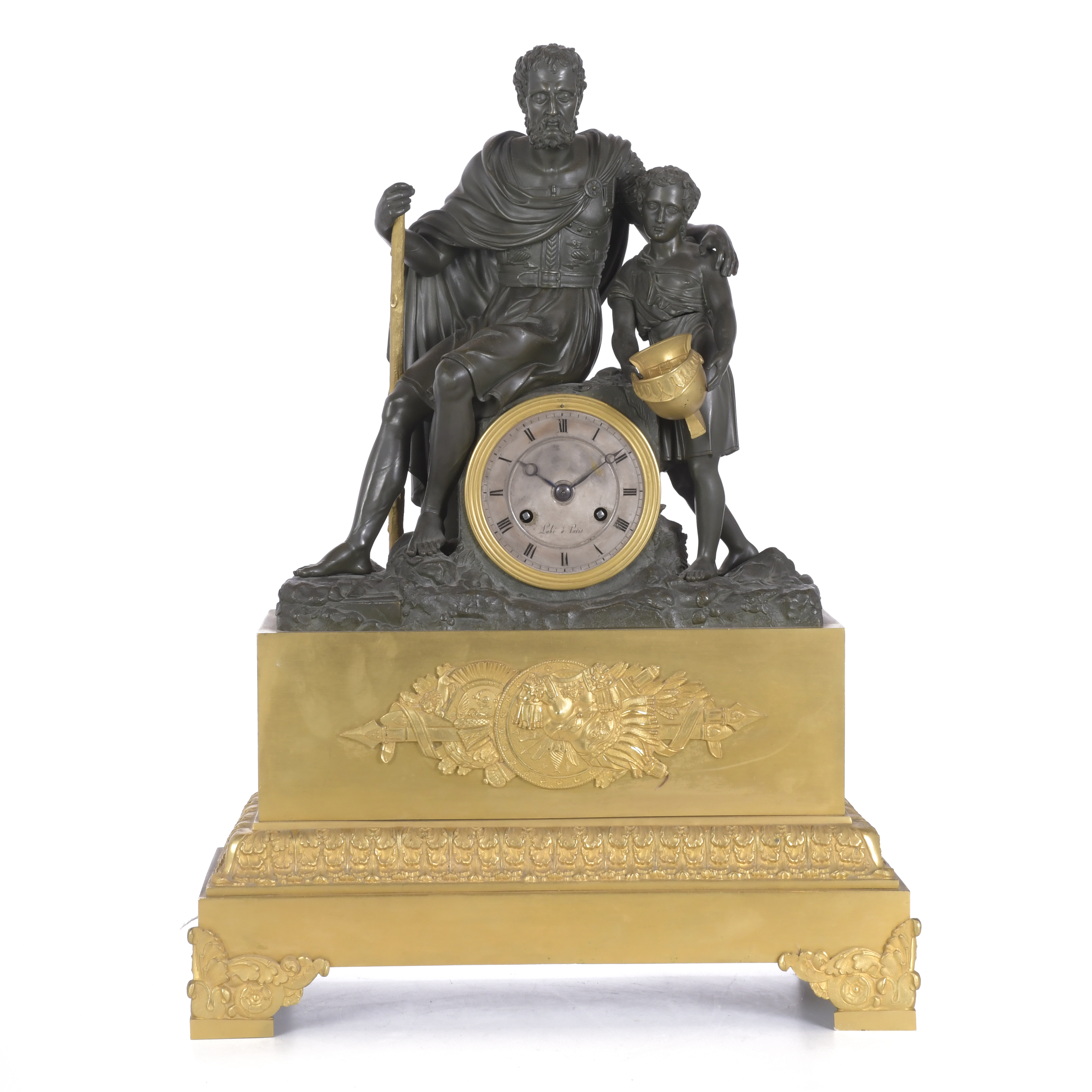 EMPIRE TABLE CLOCK WITH ALLEGORY OF THE BLIND, CIRCA 1810 -