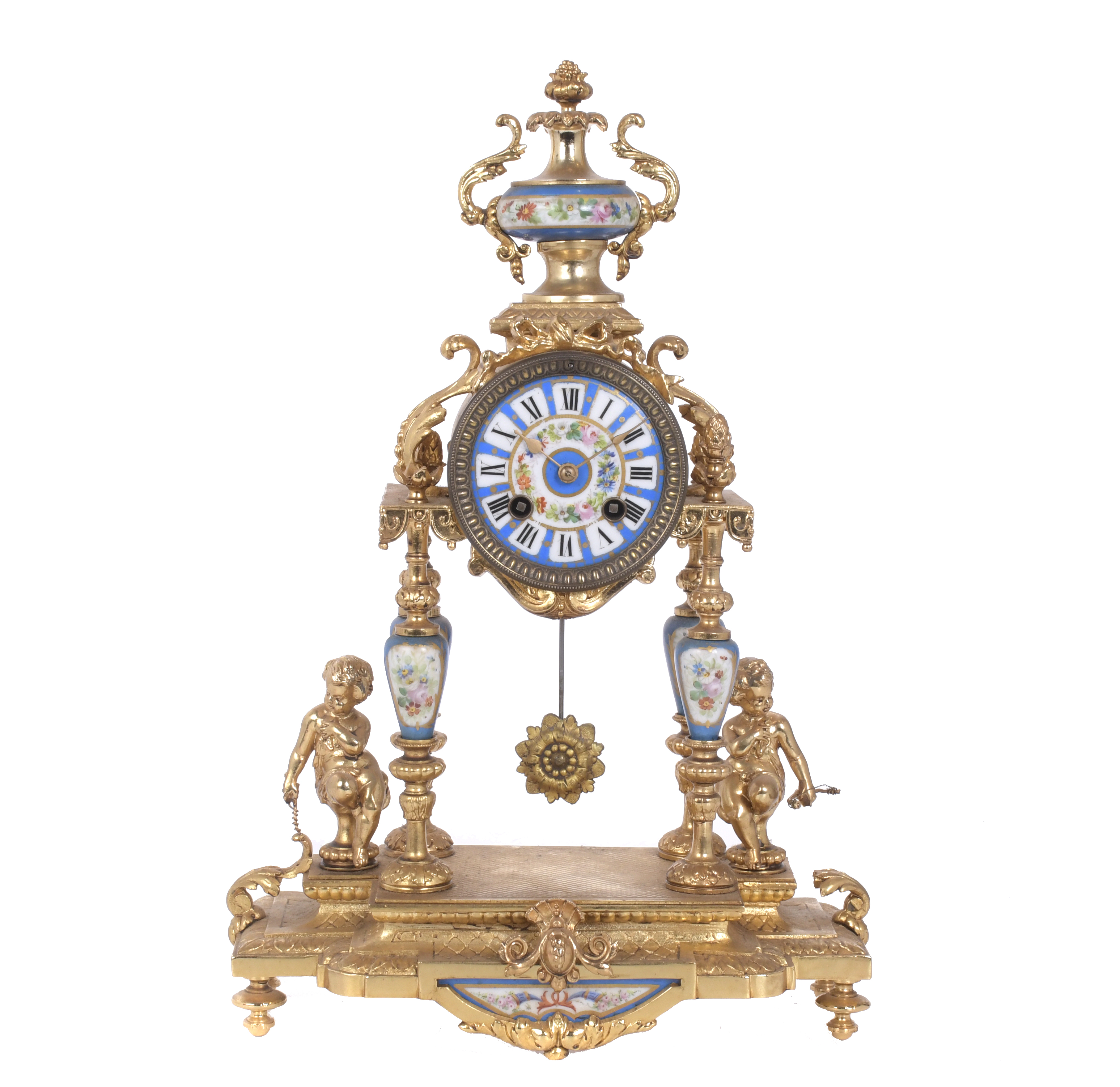 LOUIS PHILIPPE STYLE TABLE CLOCK, 20TH CENTURY.