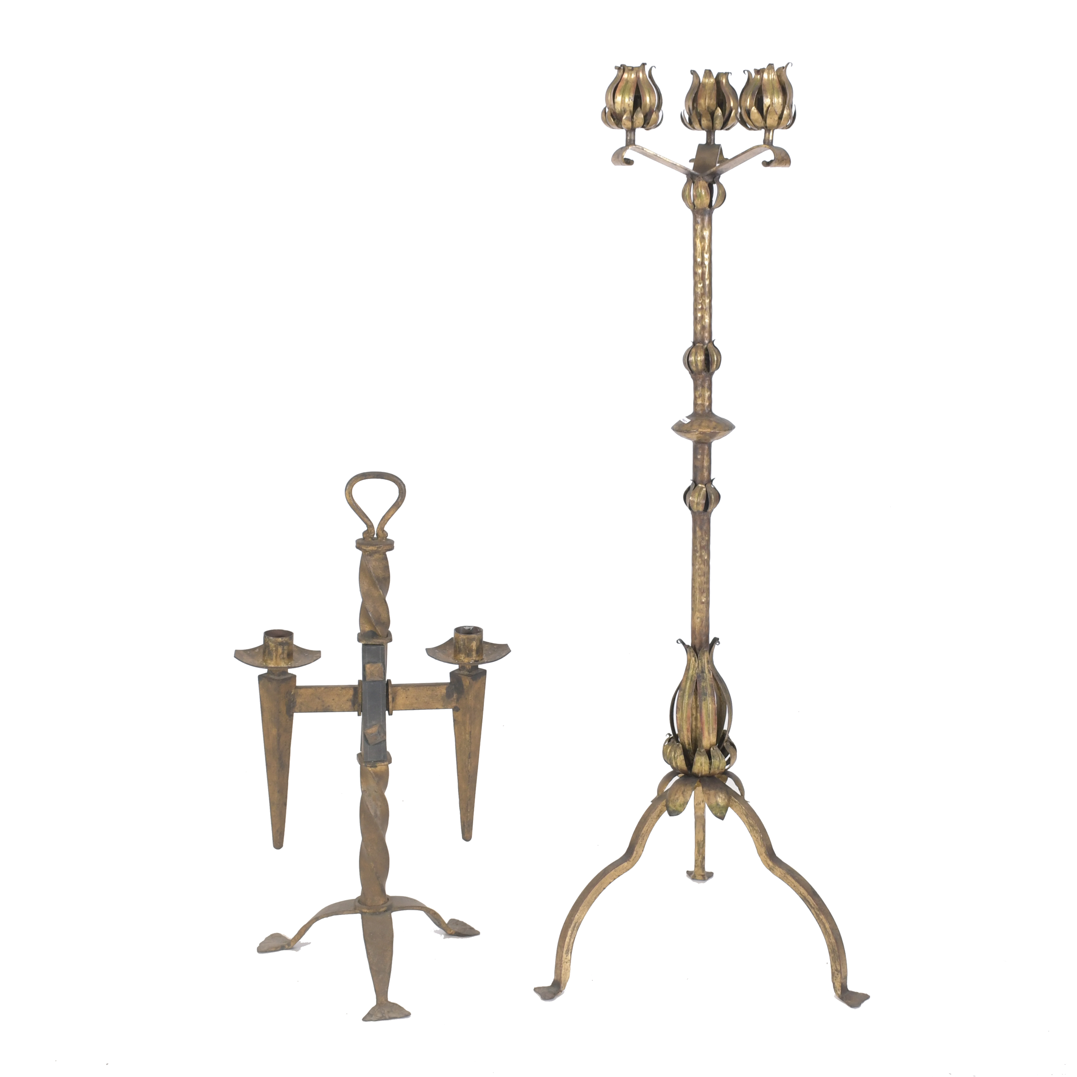 LOT OF TWO FLOOR CANDELABRA, CIRCA 1970.