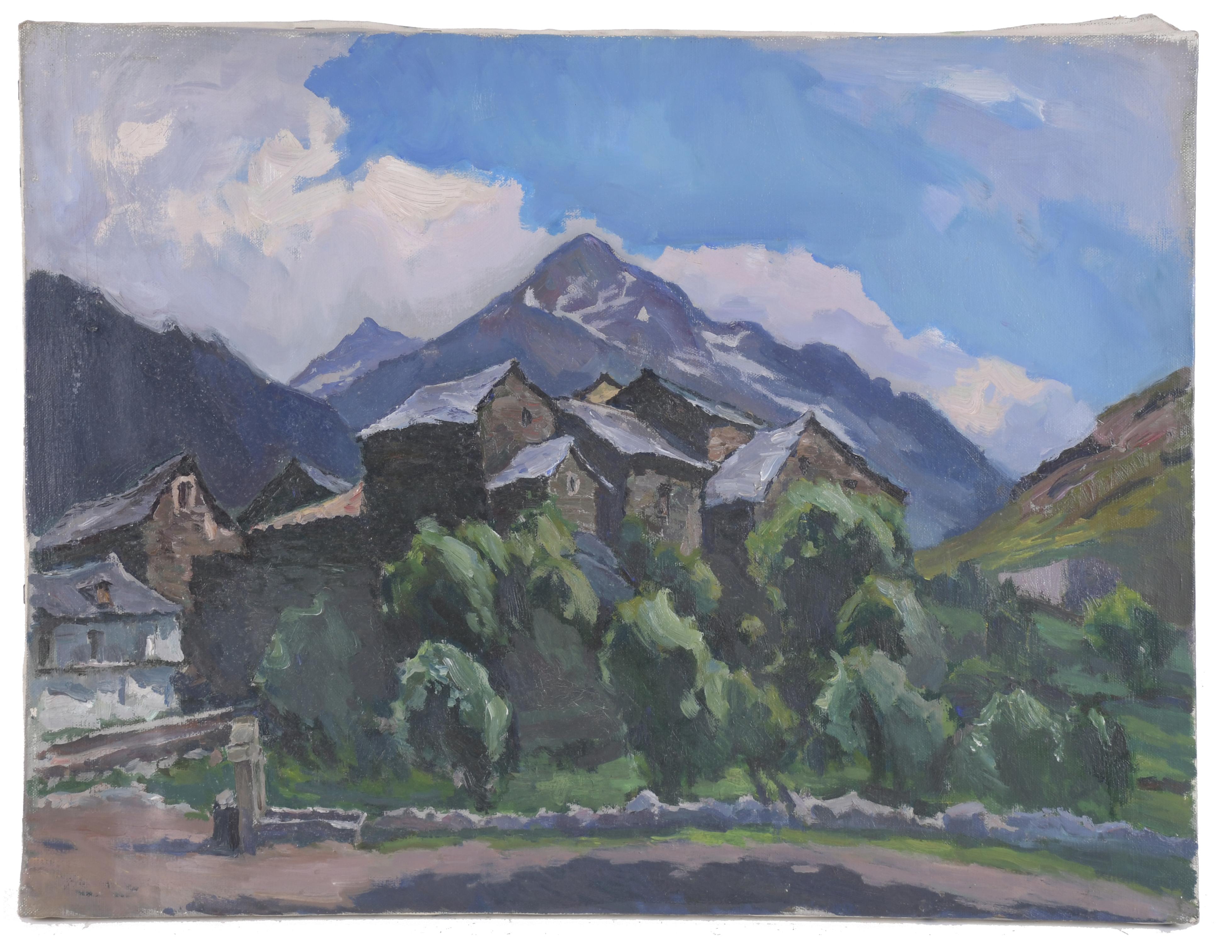 FREDERIC VIÑALS (1913-2012).  "CASAS PIRENAICAS".