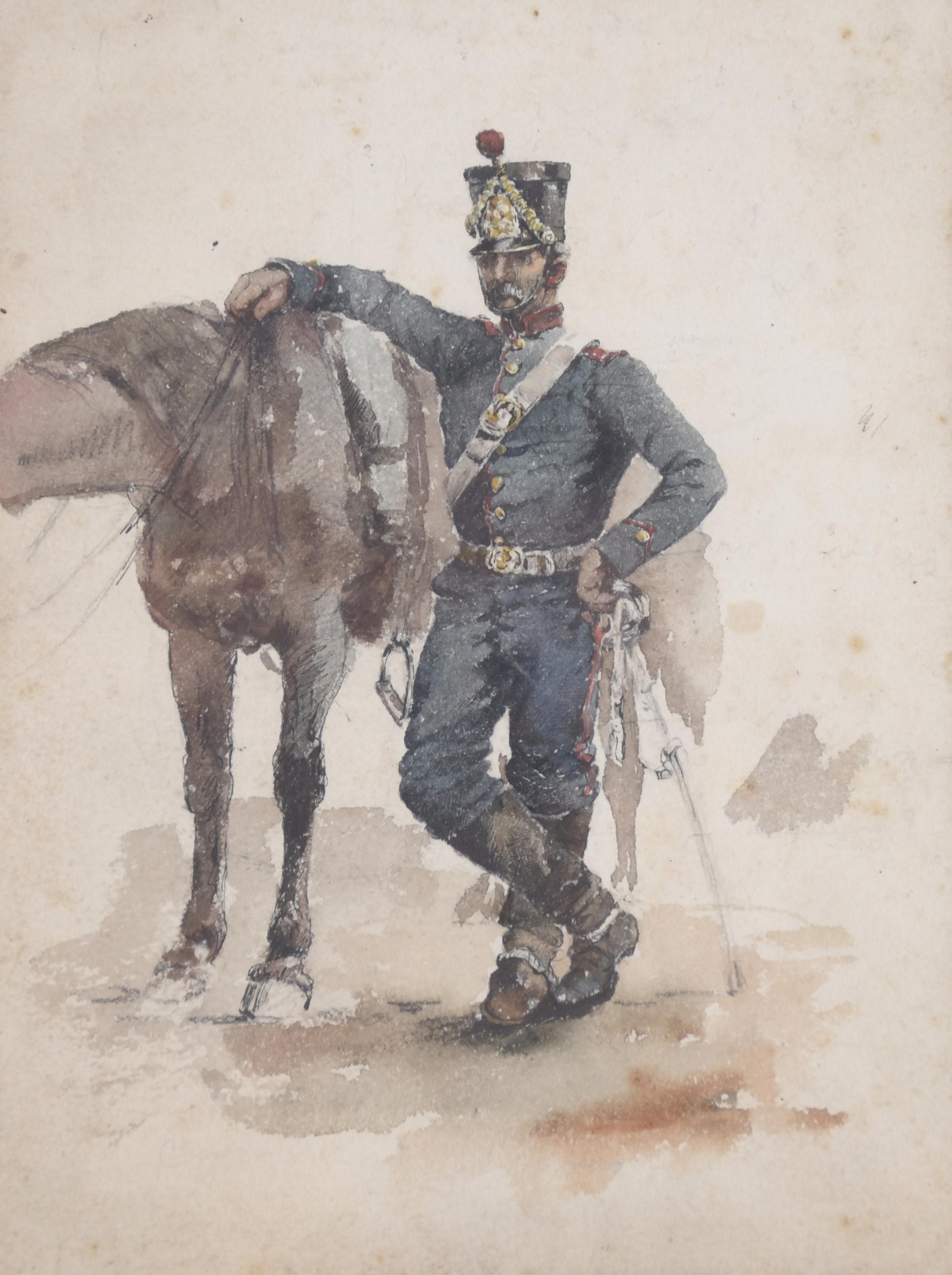 EDOUARD DETAILLE (1848-1912).  "MILITARY MAN".