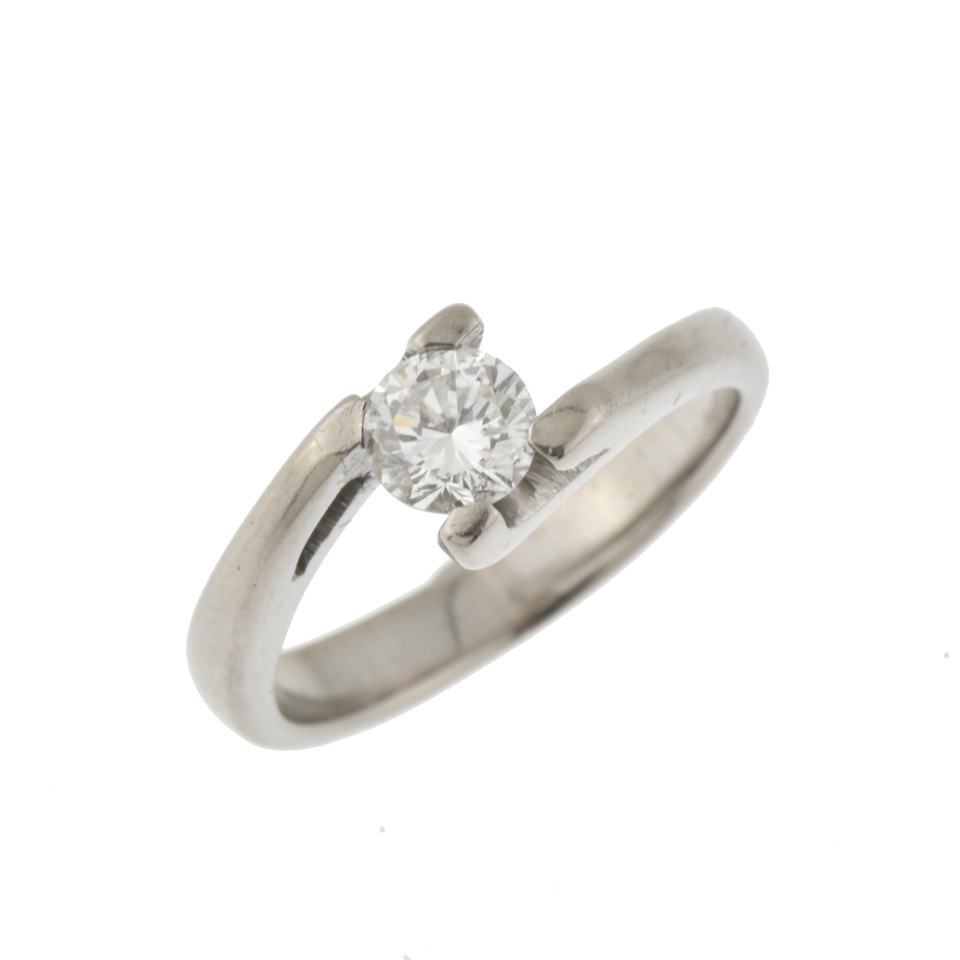 Solitaire ring with diamond.