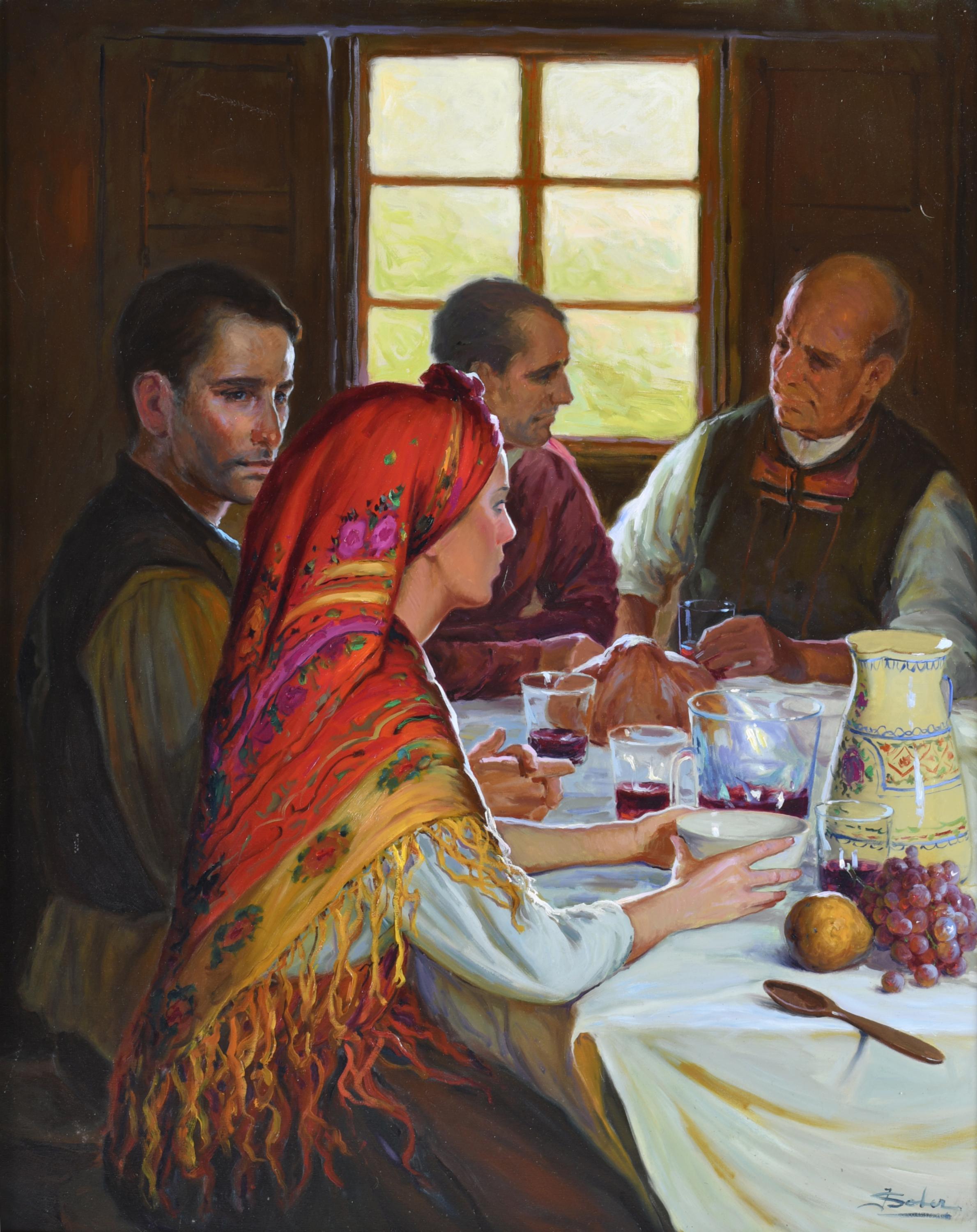 JUAN SOLER (1940-1984). "Almuerzo".