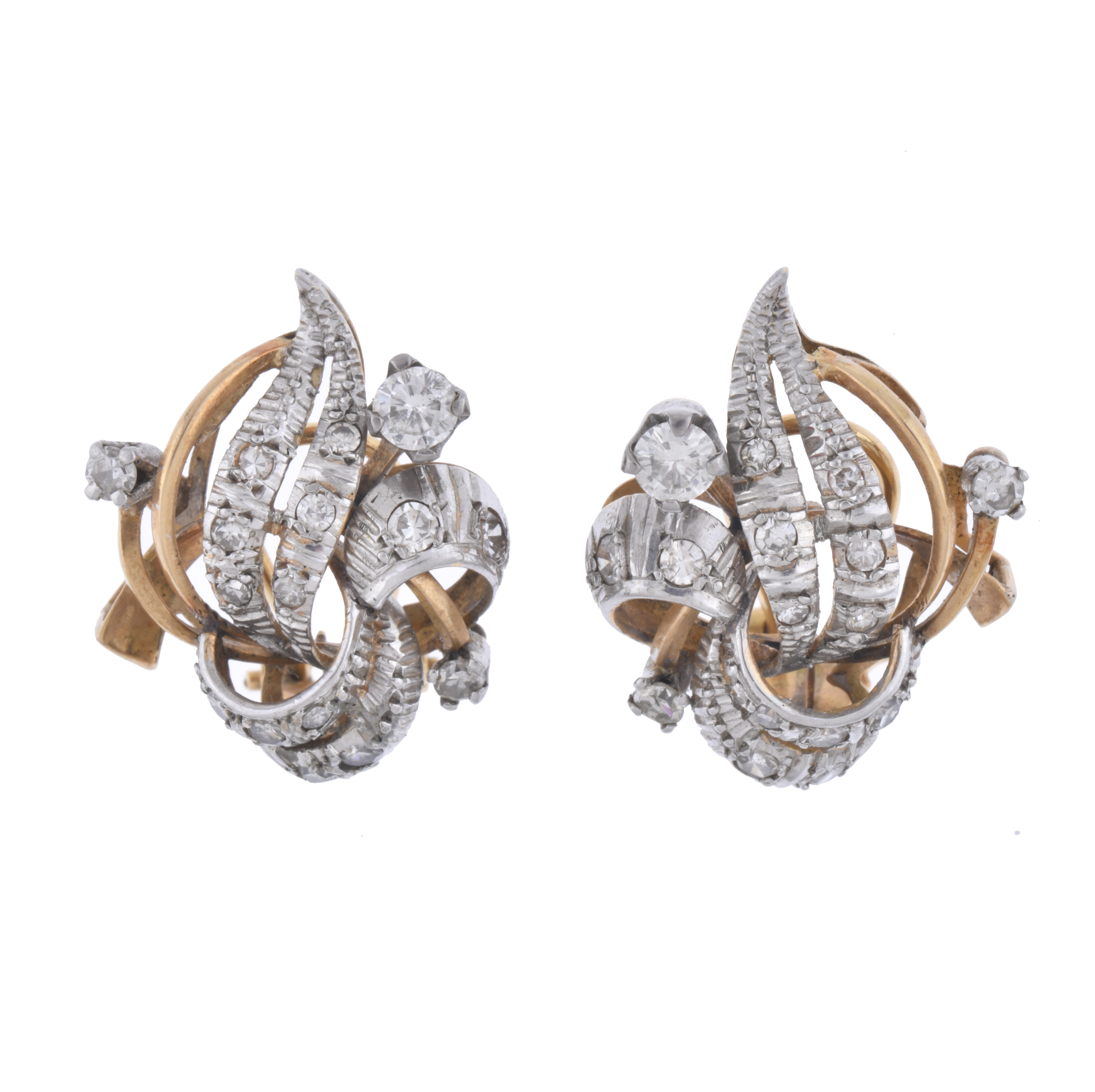 Art Deco style diamonds earrings