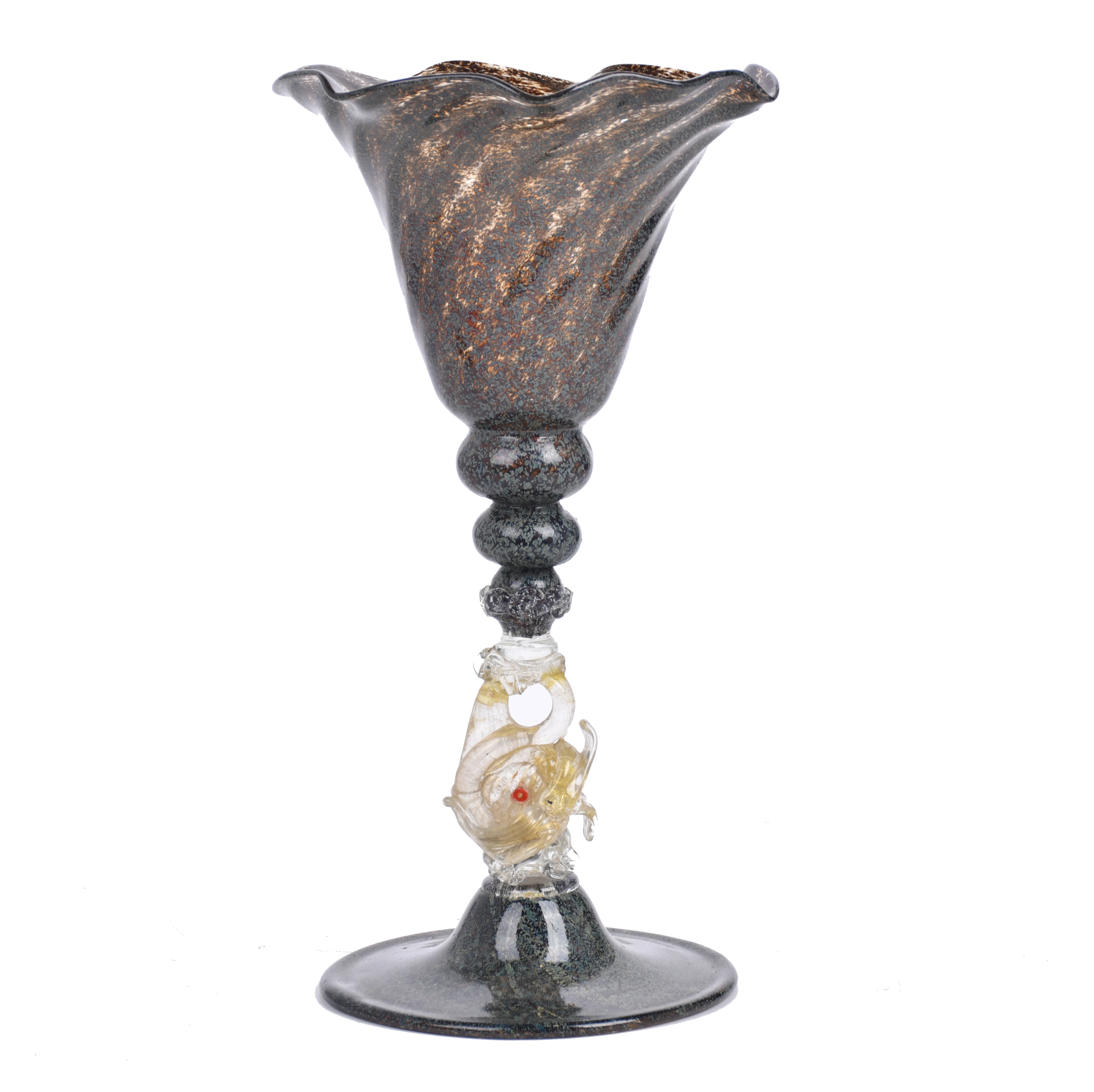 Murano glass goblet, 20th century.