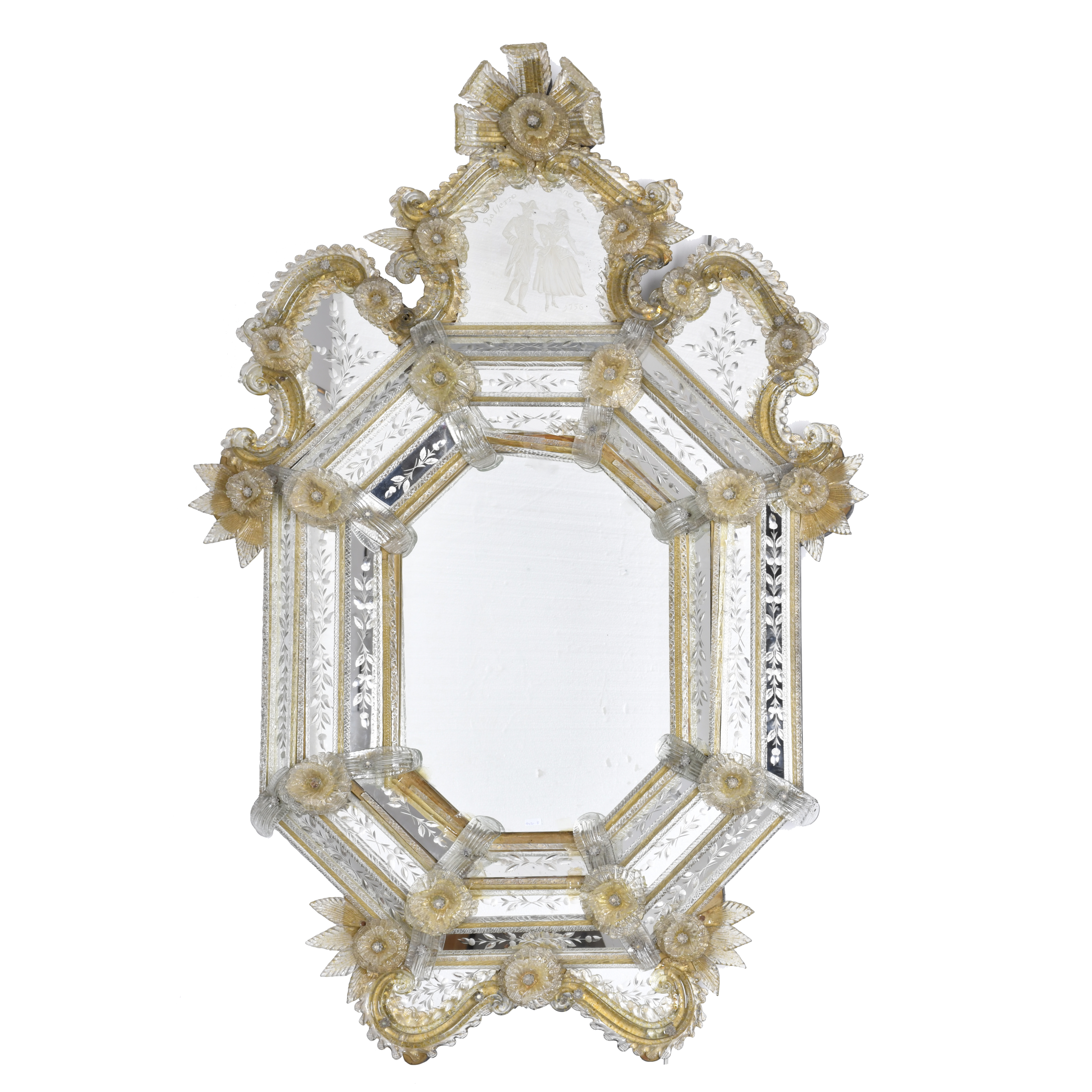 Venetian wall mirror, 19th century.