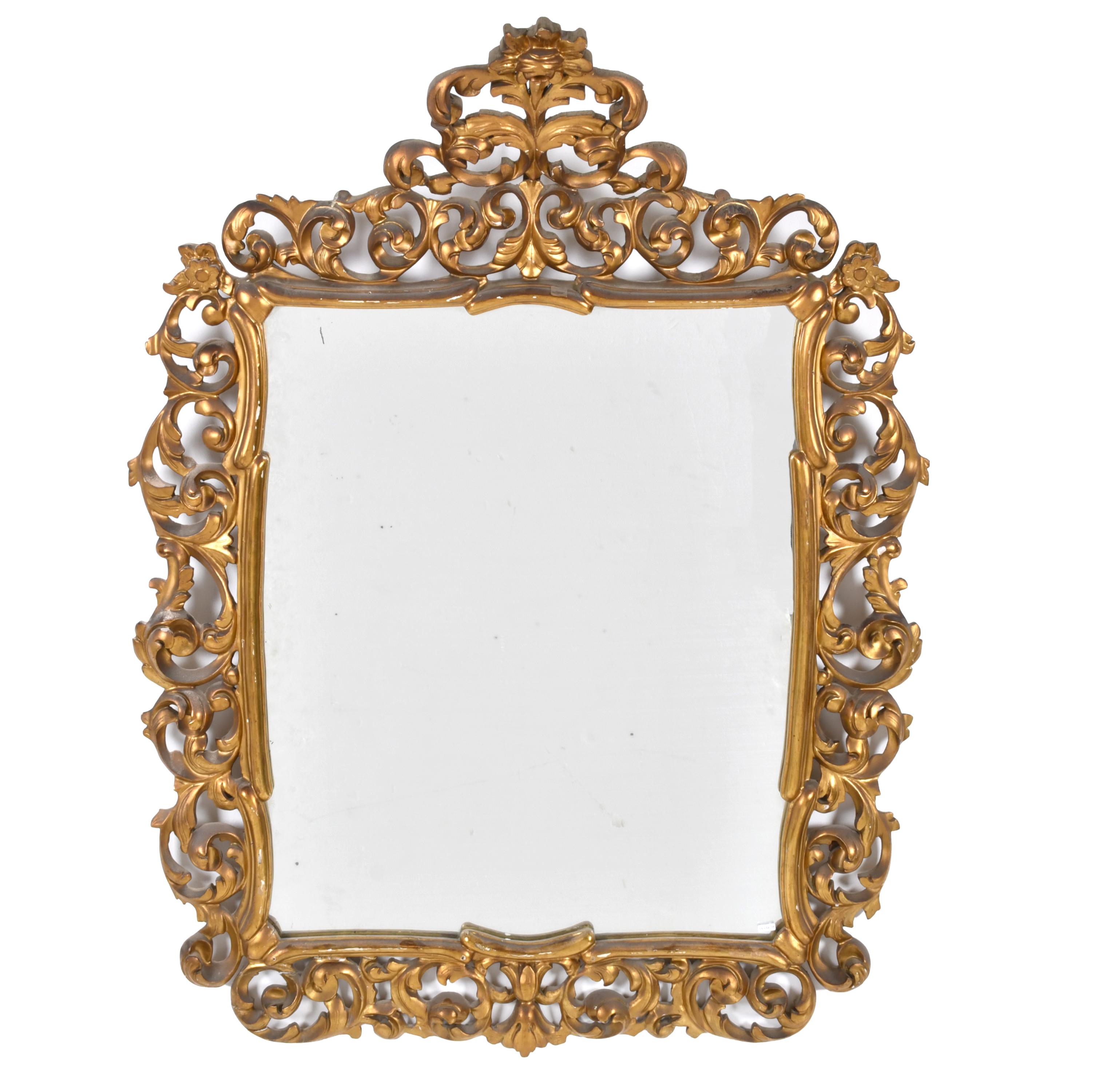 Elizabethan style wall mirror, mid 20th century.